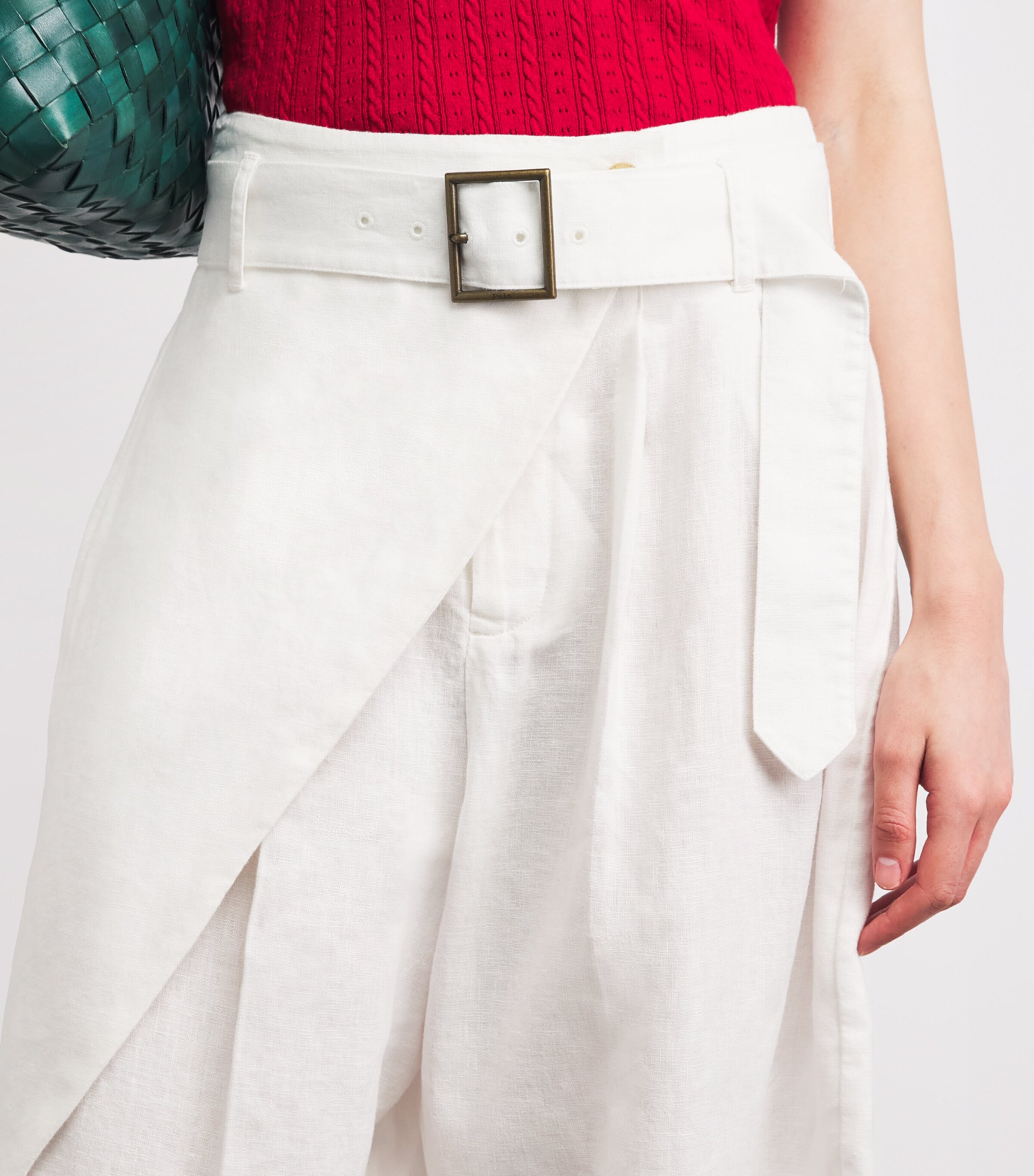 Polo Ralph Lauren Womens Linen Wrap Trousers Nevis Image 3