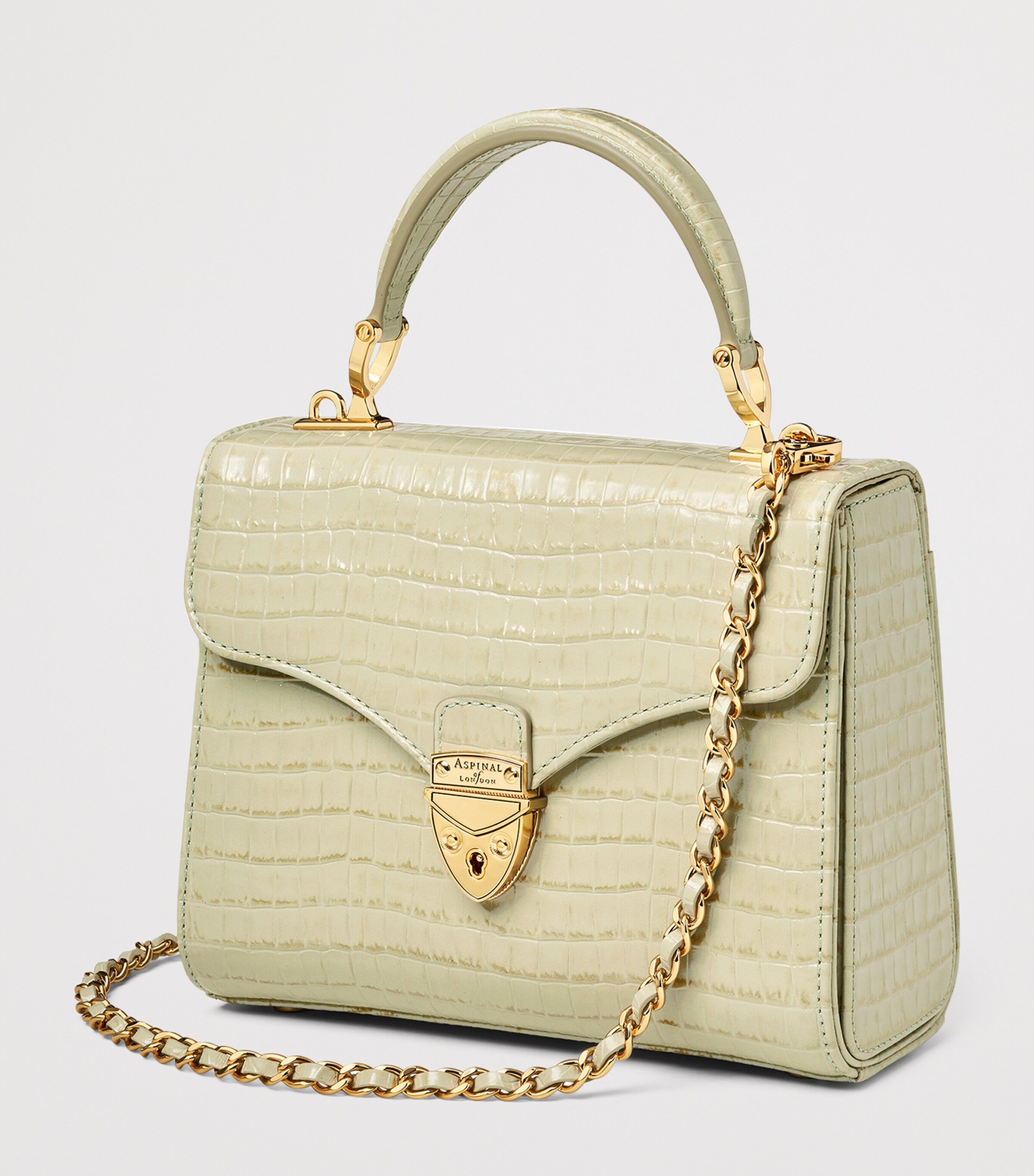 Aspinal Of London Midi Mayfair Bag Pistachio Image 2