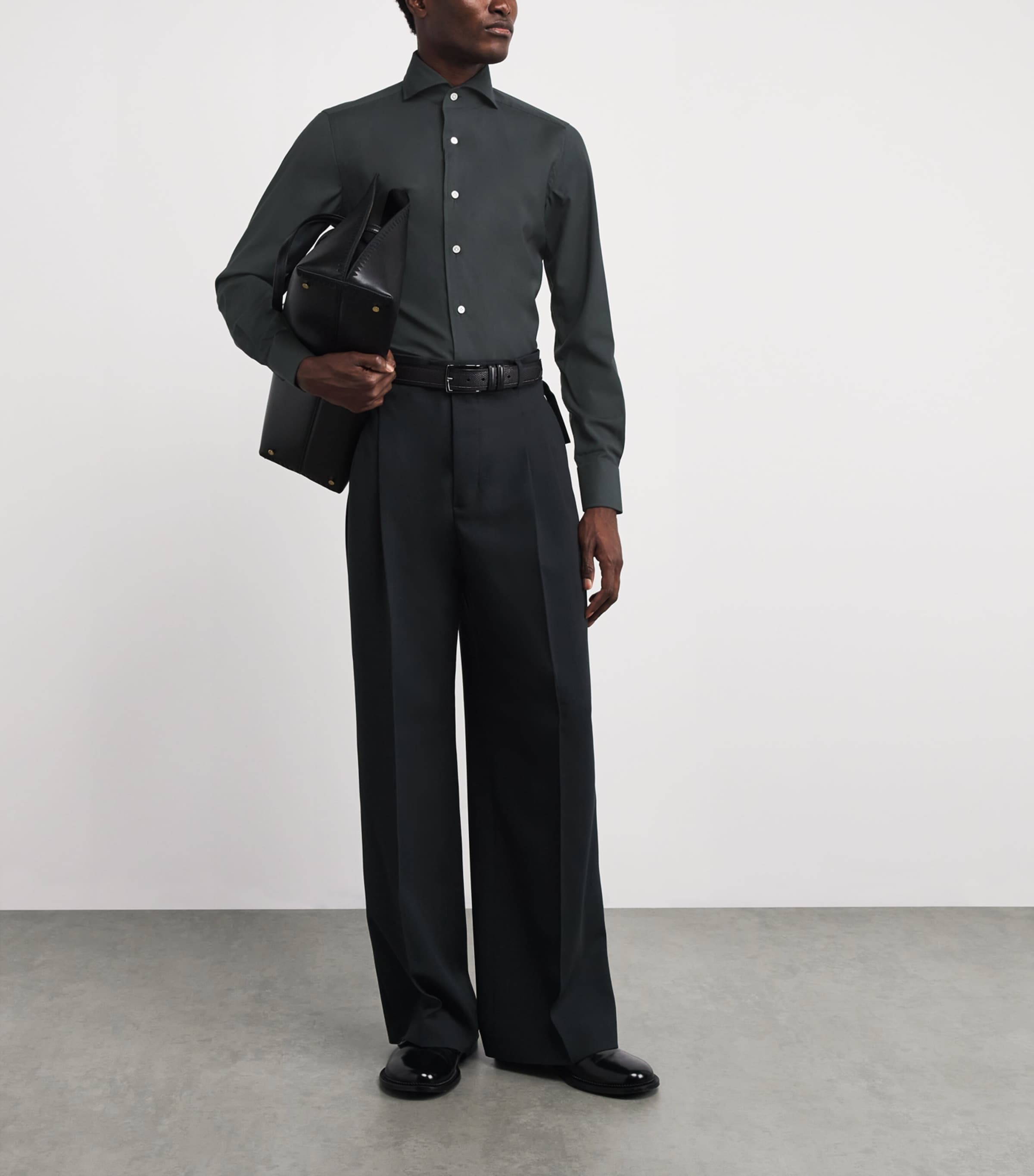 Wool Shirt GREEN Image 2