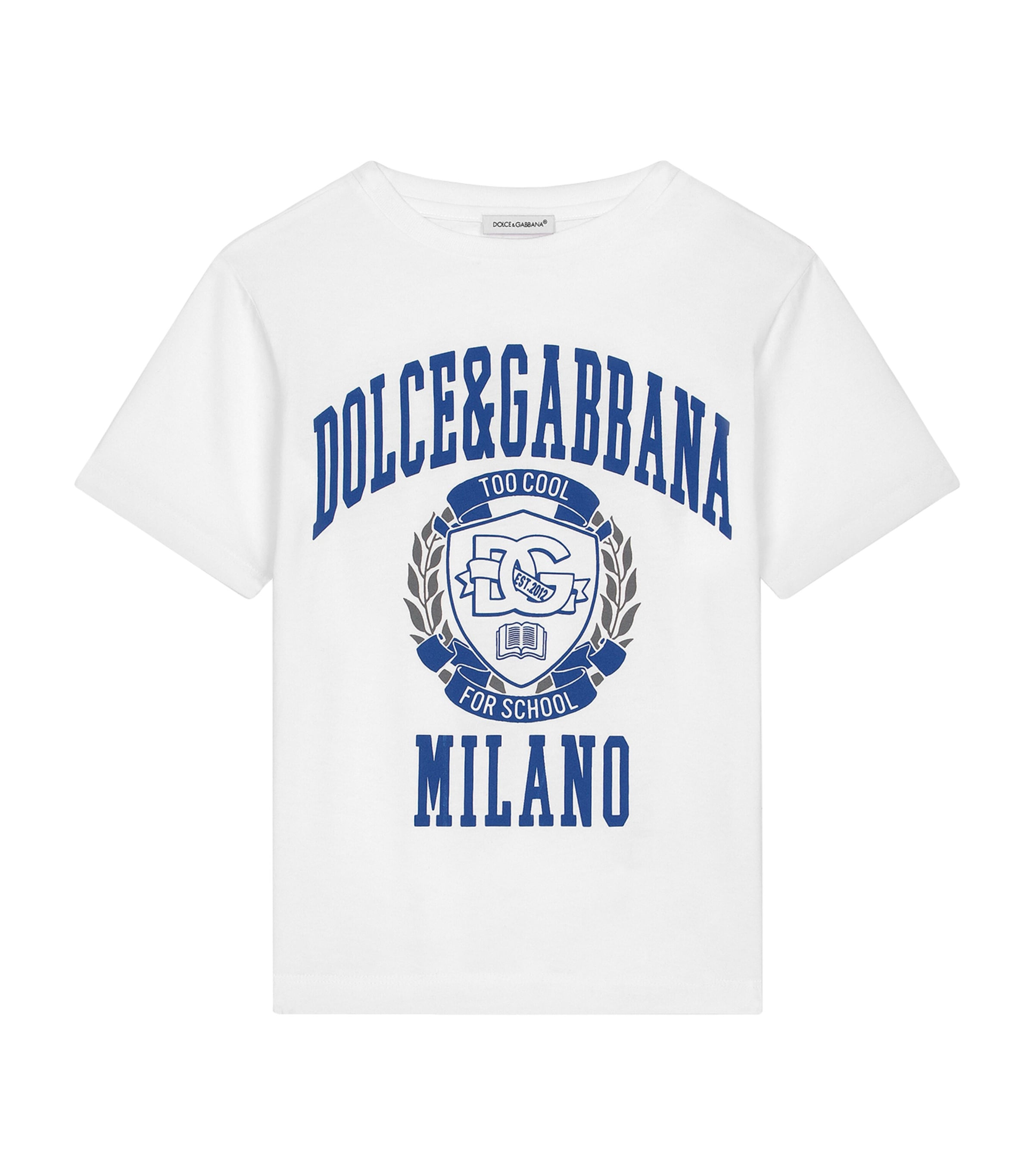 Dolce & Gabbana Kids' Cotton Logo T-shirt In White