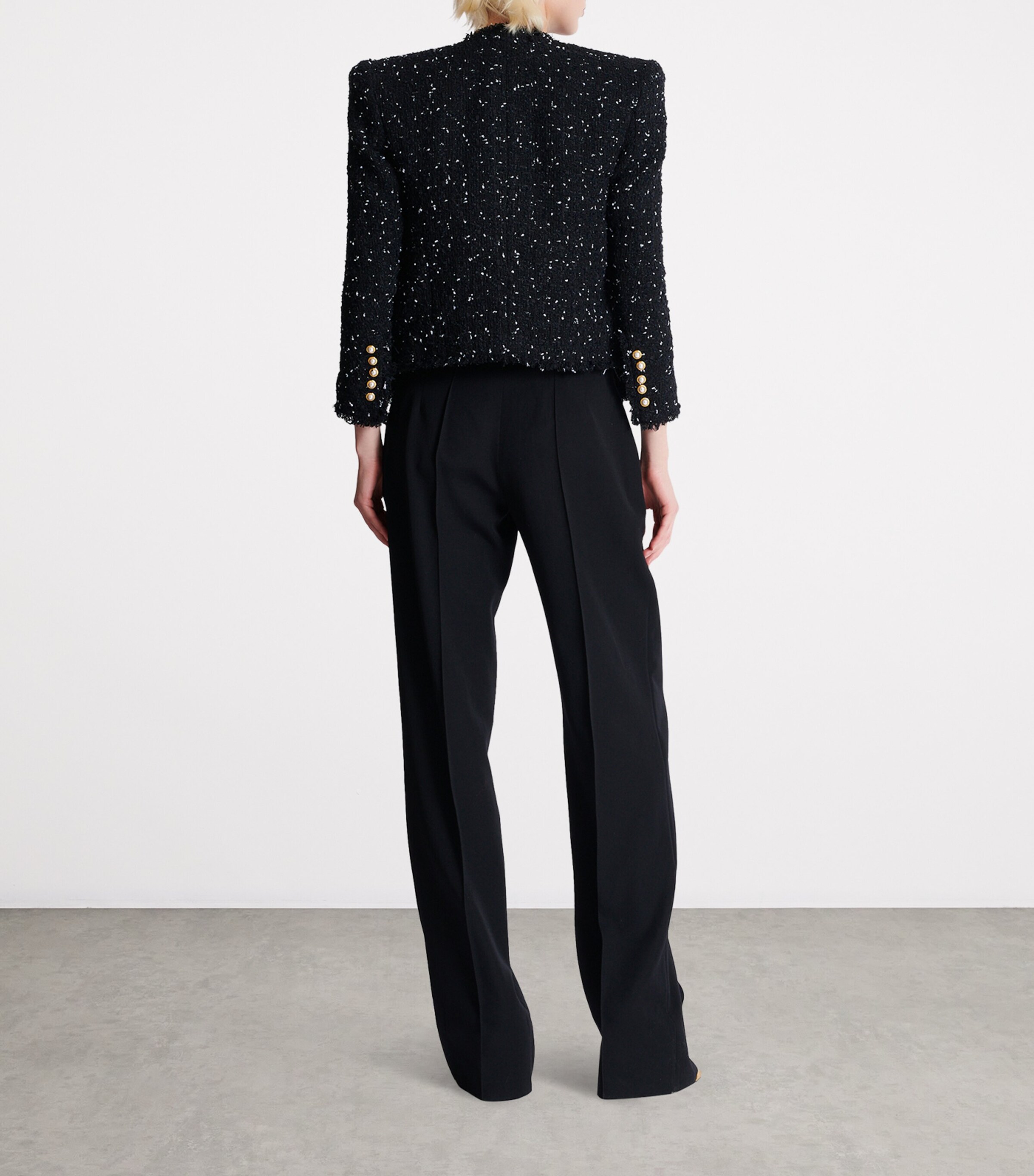 Tweed Polka-Dot Jacket EAB NOIR/BLANC Image 3