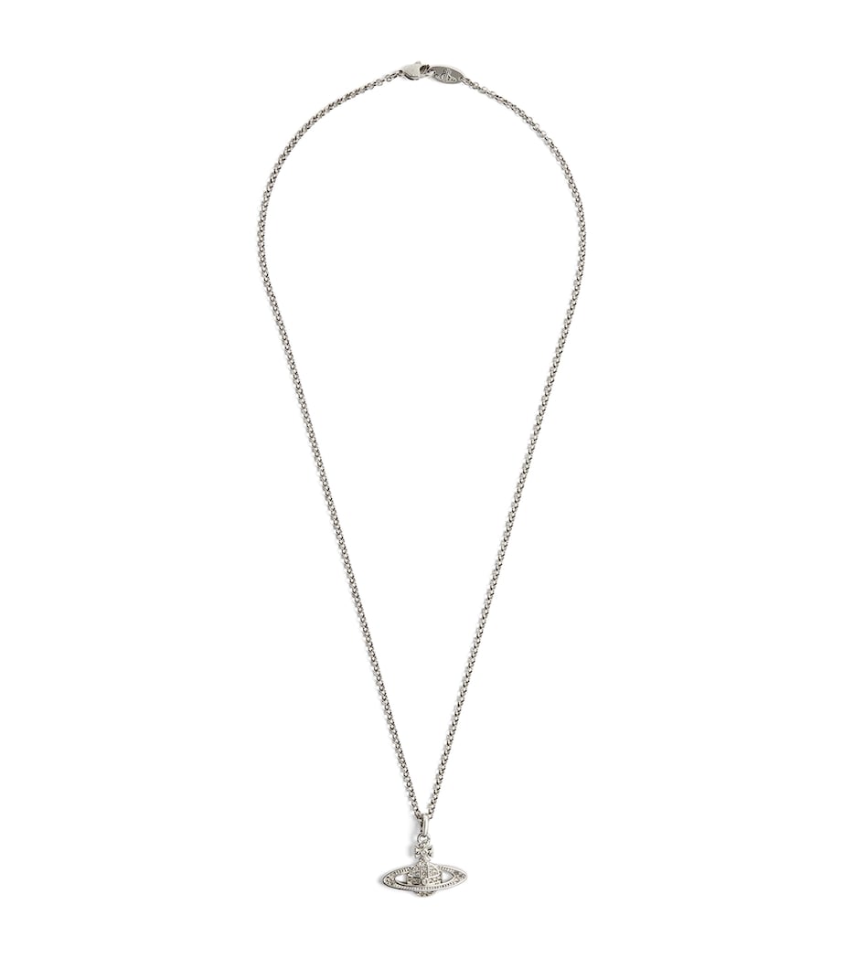 Vivienne Westwood Mini Bas Relief Orb Necklace Platnm/crystal Image 1