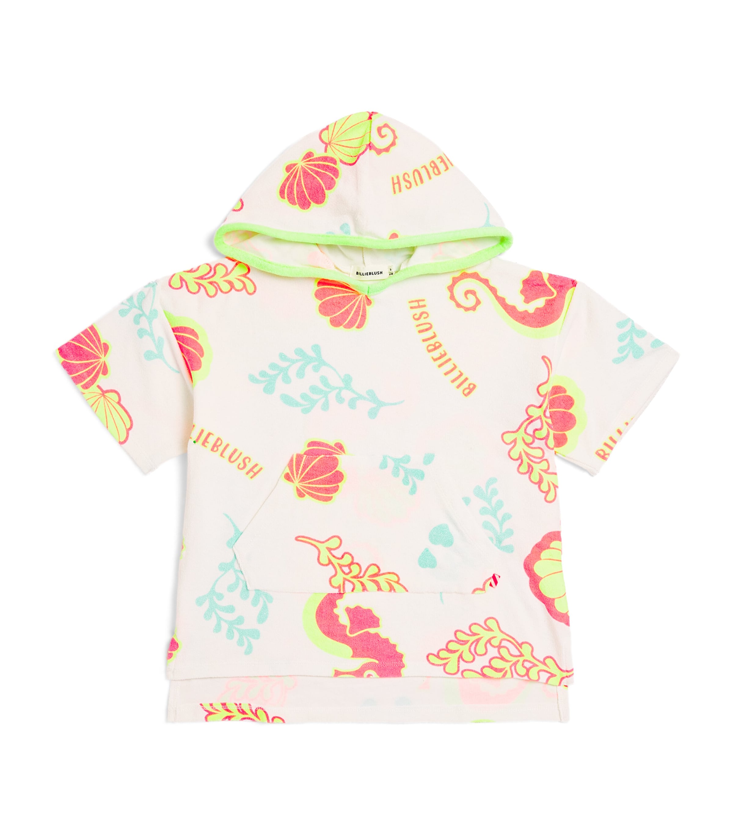 Billieblush Hooded Towelling Cape (2-8 Years) Ivory Image 1