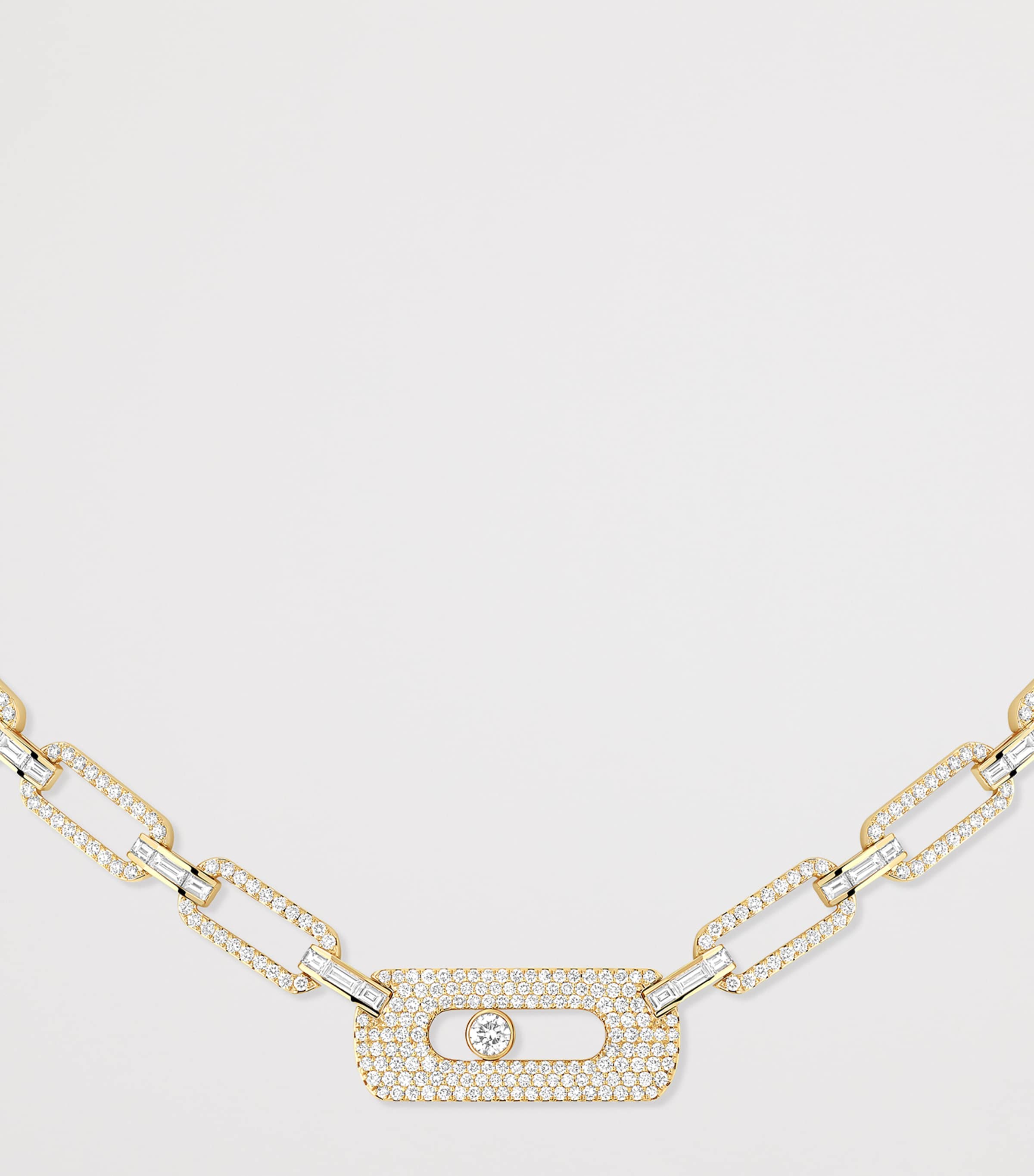Messika Move Link Yellow Gold and Diamond Necklace Yellow Gold Image 3
