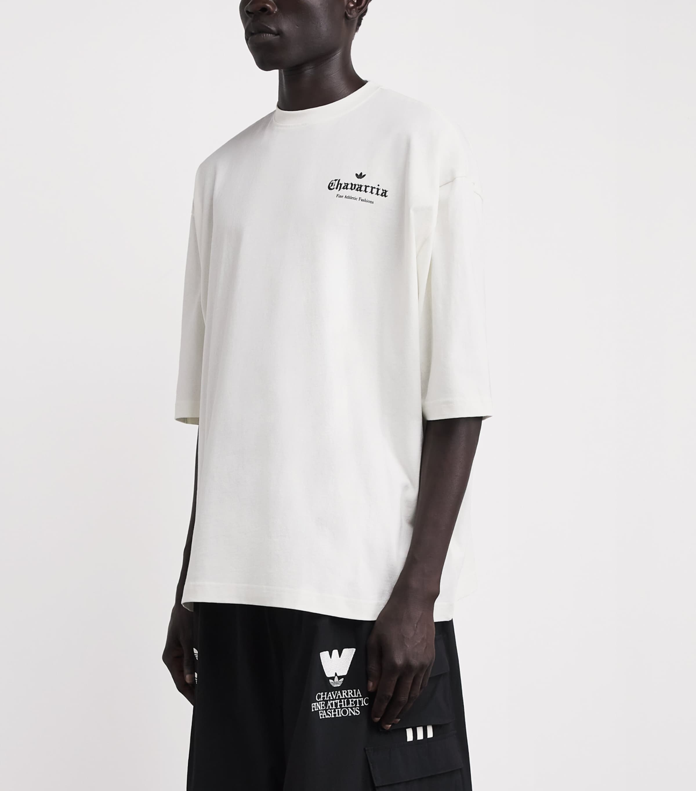 Willy Chavarria Mens x adidas Originals Cotton Logo T-Shirt Off White Image 4