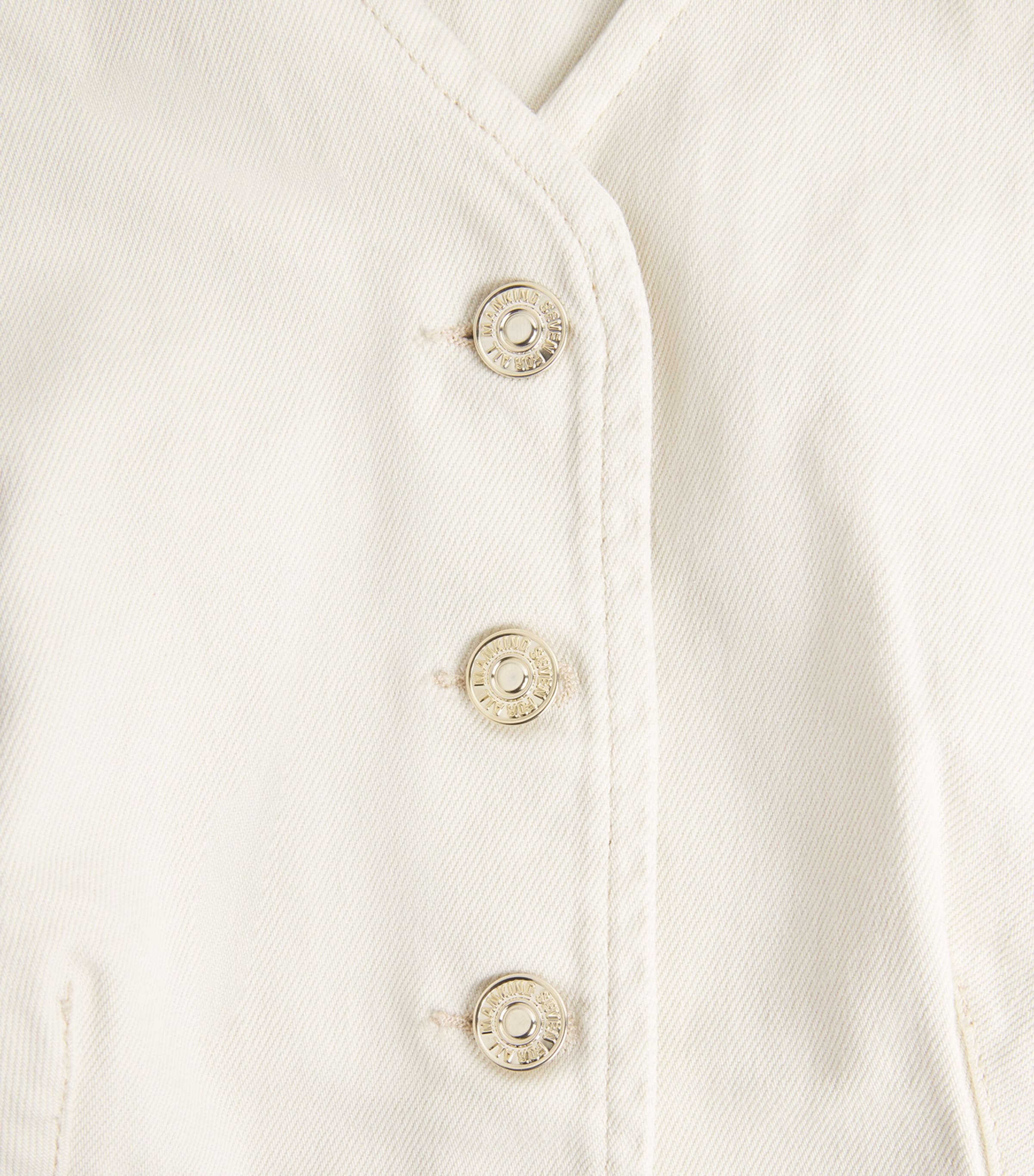 7 For All Mankind Womens Denim Vest Moondust Image 6