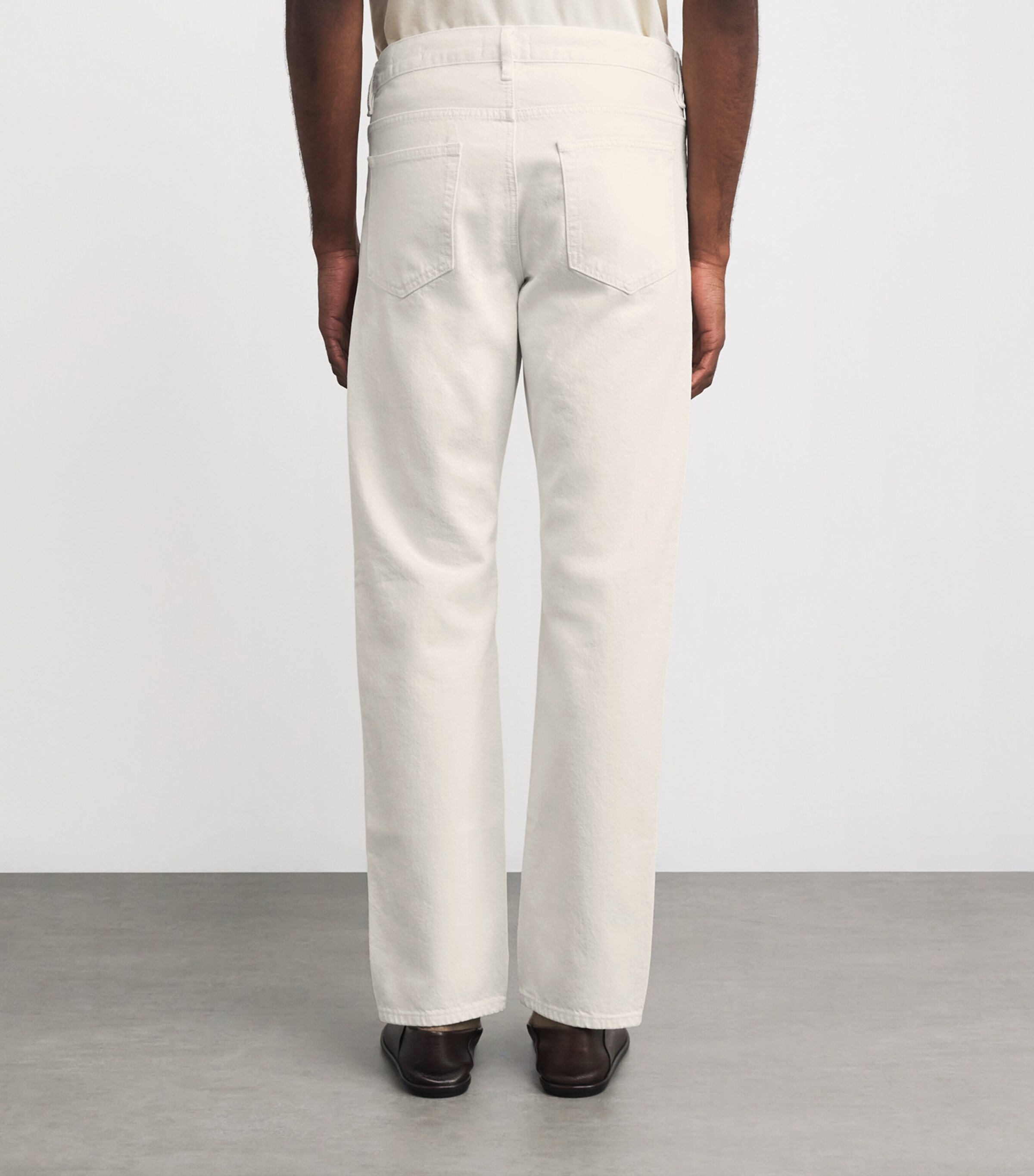 FRAME Mens The Straight Jeans Off White Image 4