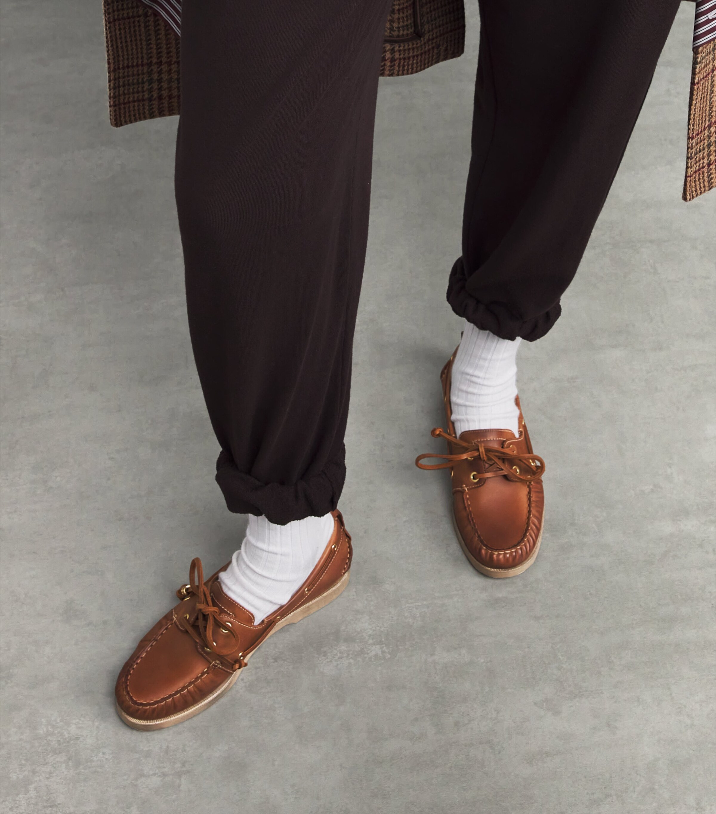 Golden Goose Leather Barca Boat Shoes Tan Image 2