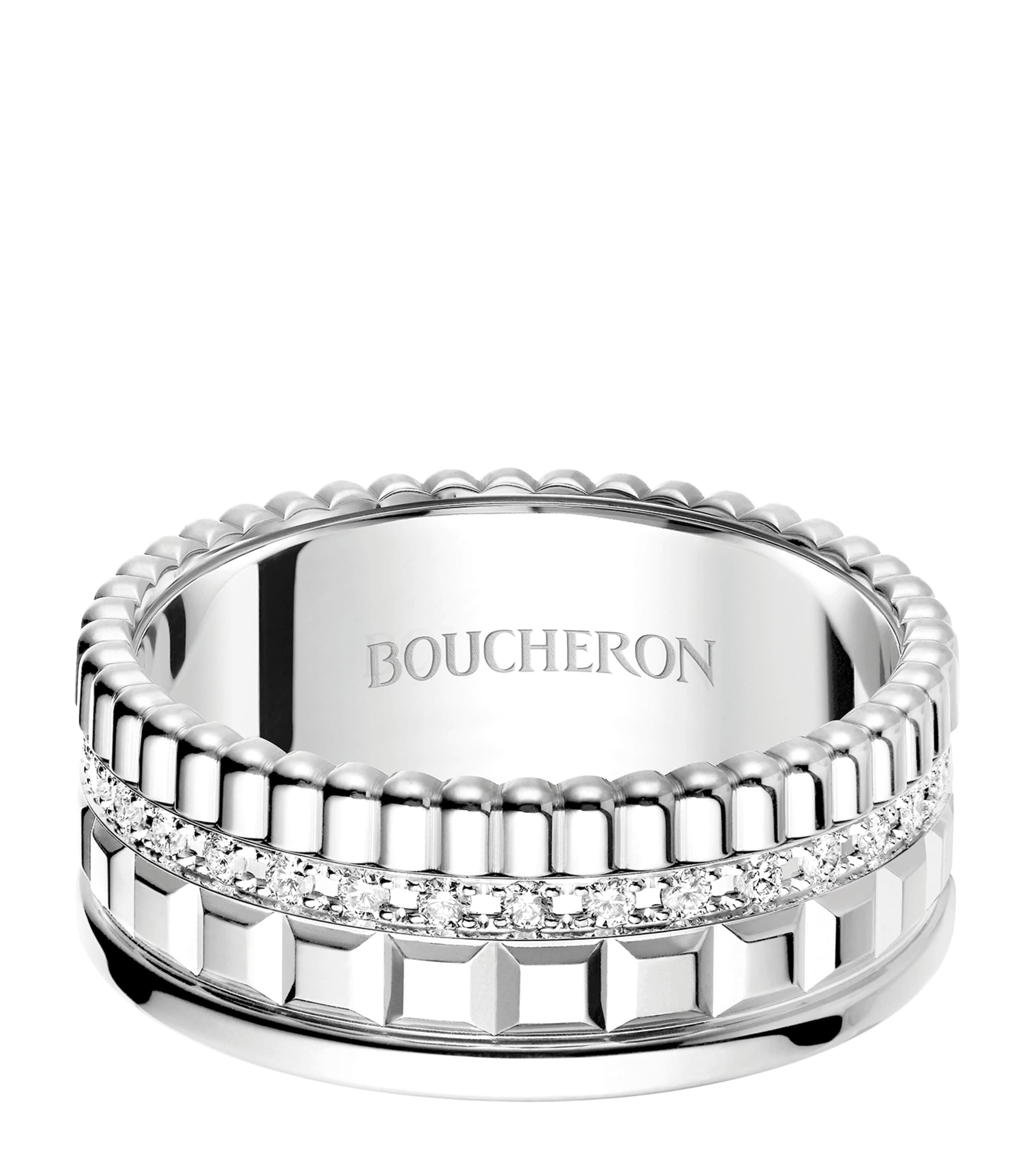 Boucheron 18kt Quatre Double White Edition Weissgoldring Mit Diamanten
