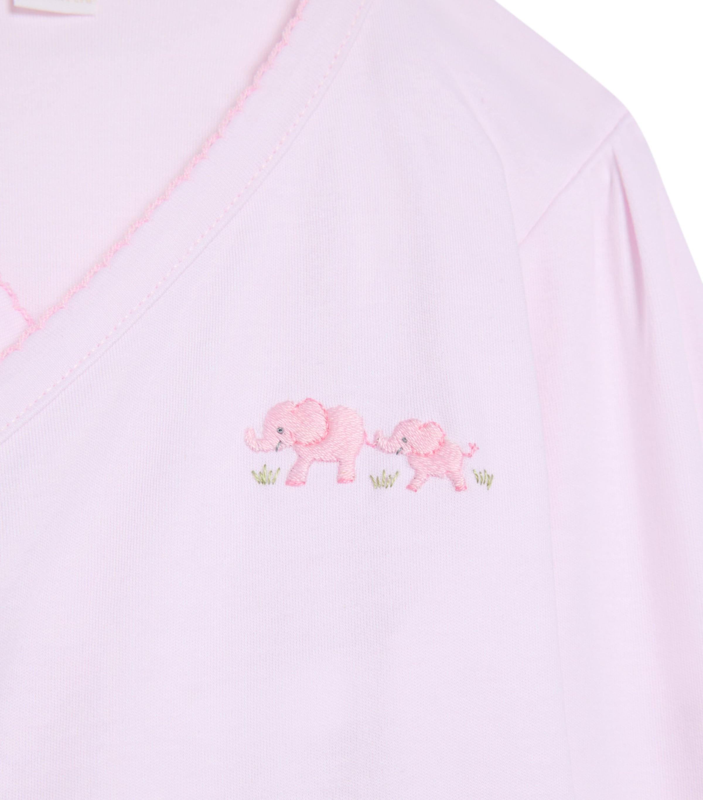 Embroidered Elephant Top and Trousers Set (Newborn - 6 Months) K650PINK Image 2