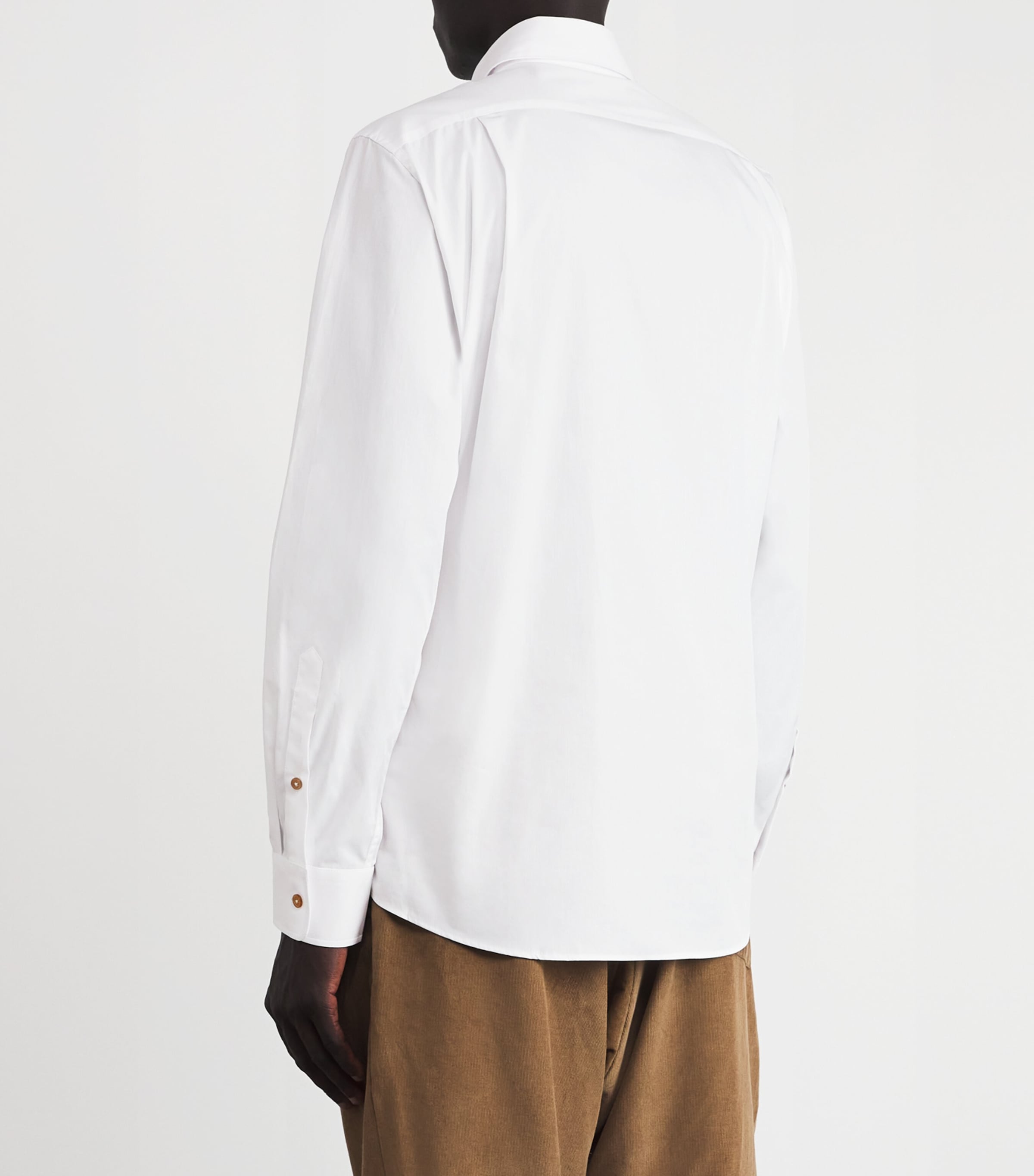 Organic Cotton Button-Down Orb Shirt A401 WHITE Image 4