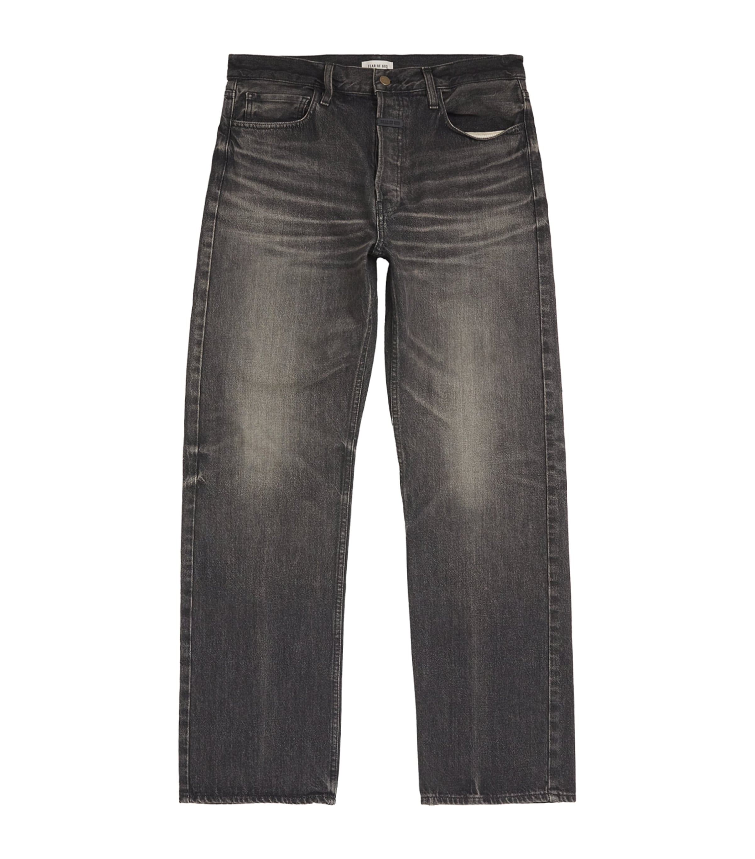 Fear Of God Straight Jeans In Black