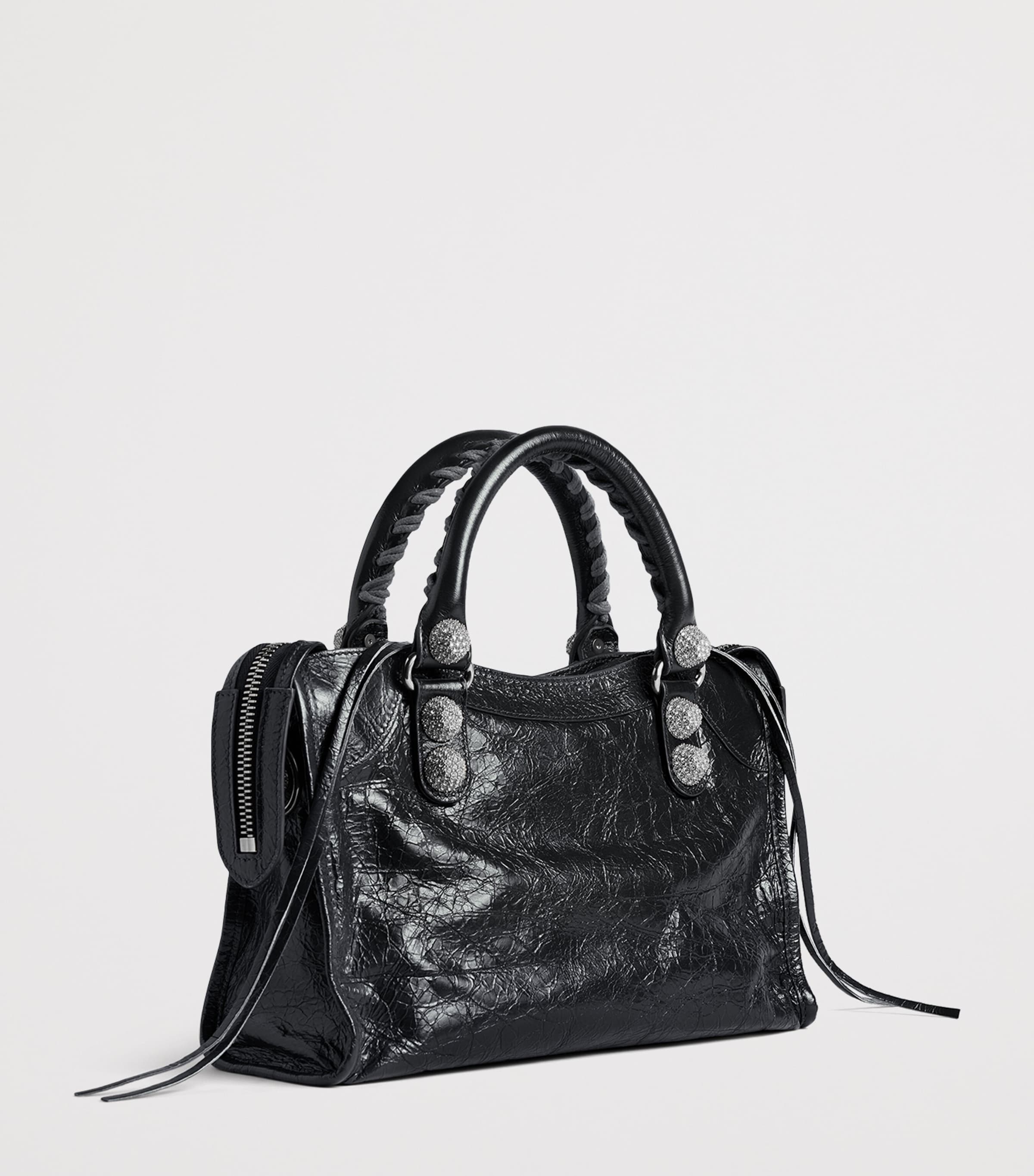Balenciaga Small Leather Embellished Le City Top-Handle Bag Image 5