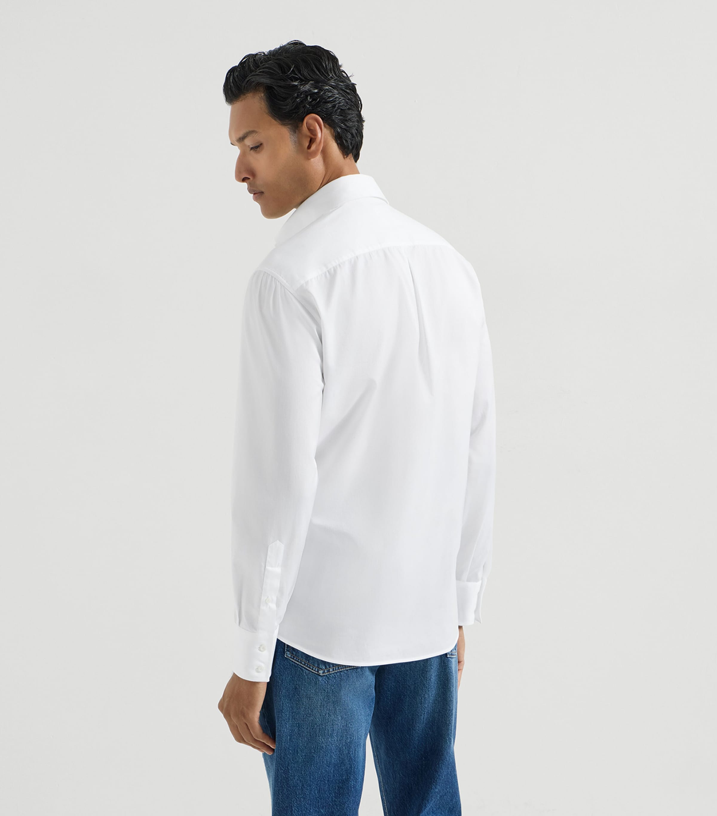 Brunello Cucinelli Mens Cotton Twill Shirt Image 3
