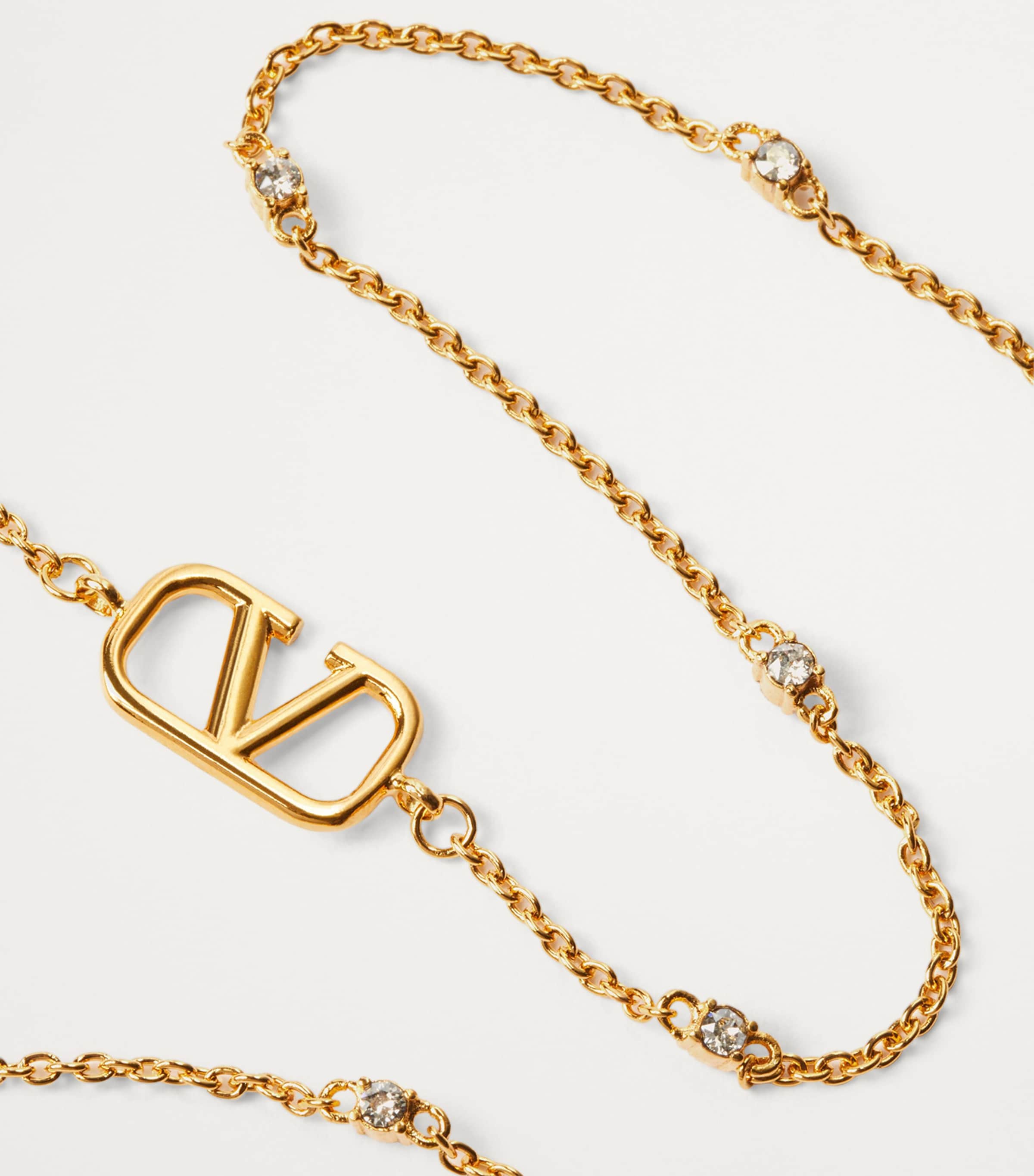 VLogo Crystal-Embellished Necklace MH5 Image 5