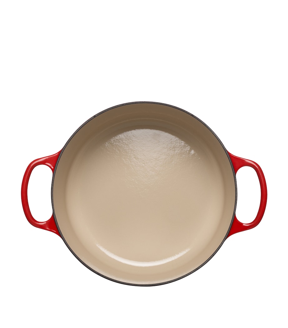 Cast Iron Round Casserole Dish (28cm) CERISE Image 6