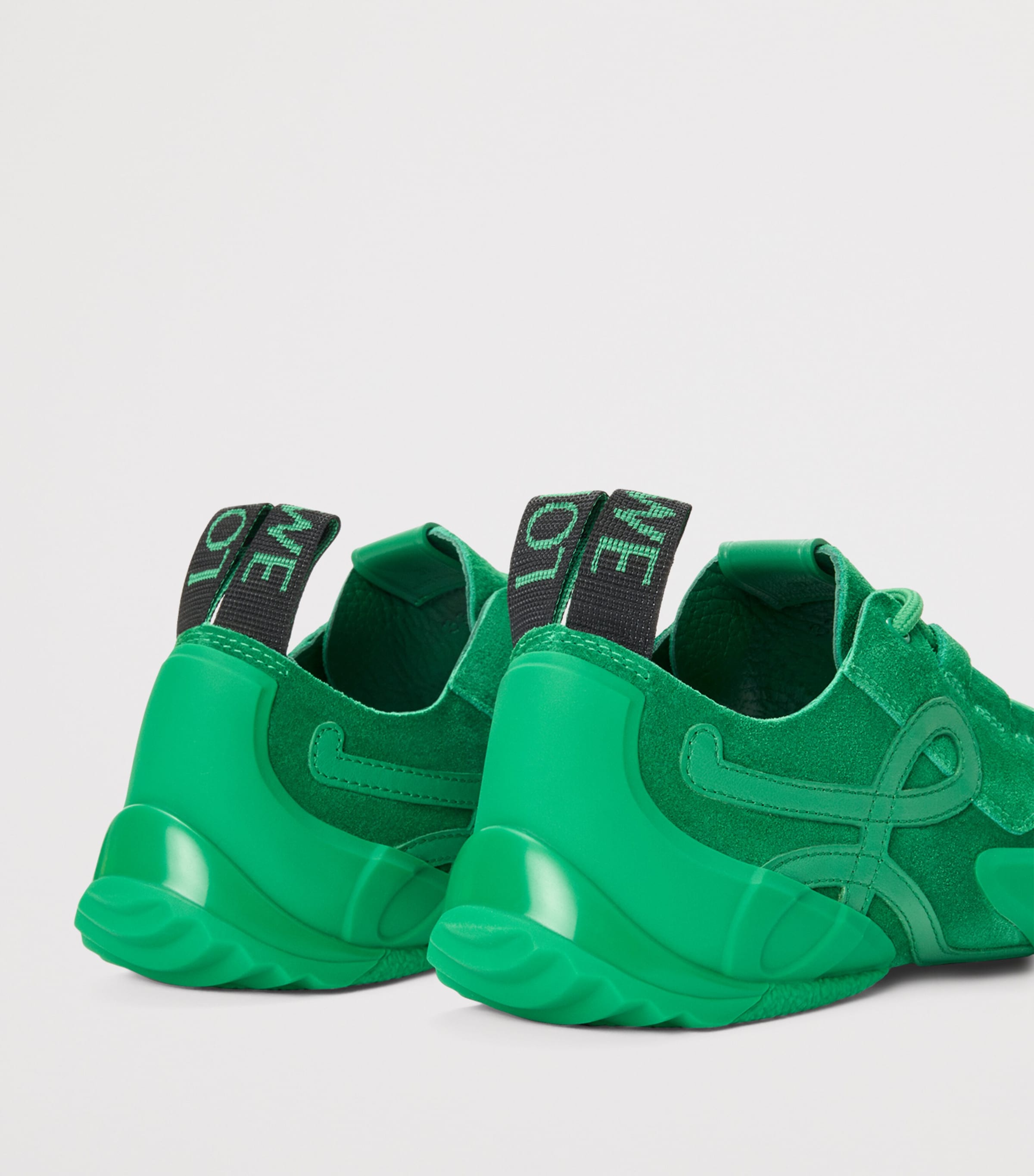 Split Leather Grip Sneakers JUNGLE GREEN Image 5