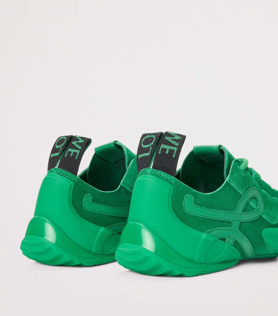 Split Leather Grip Sneakers JUNGLE GREEN Image 5