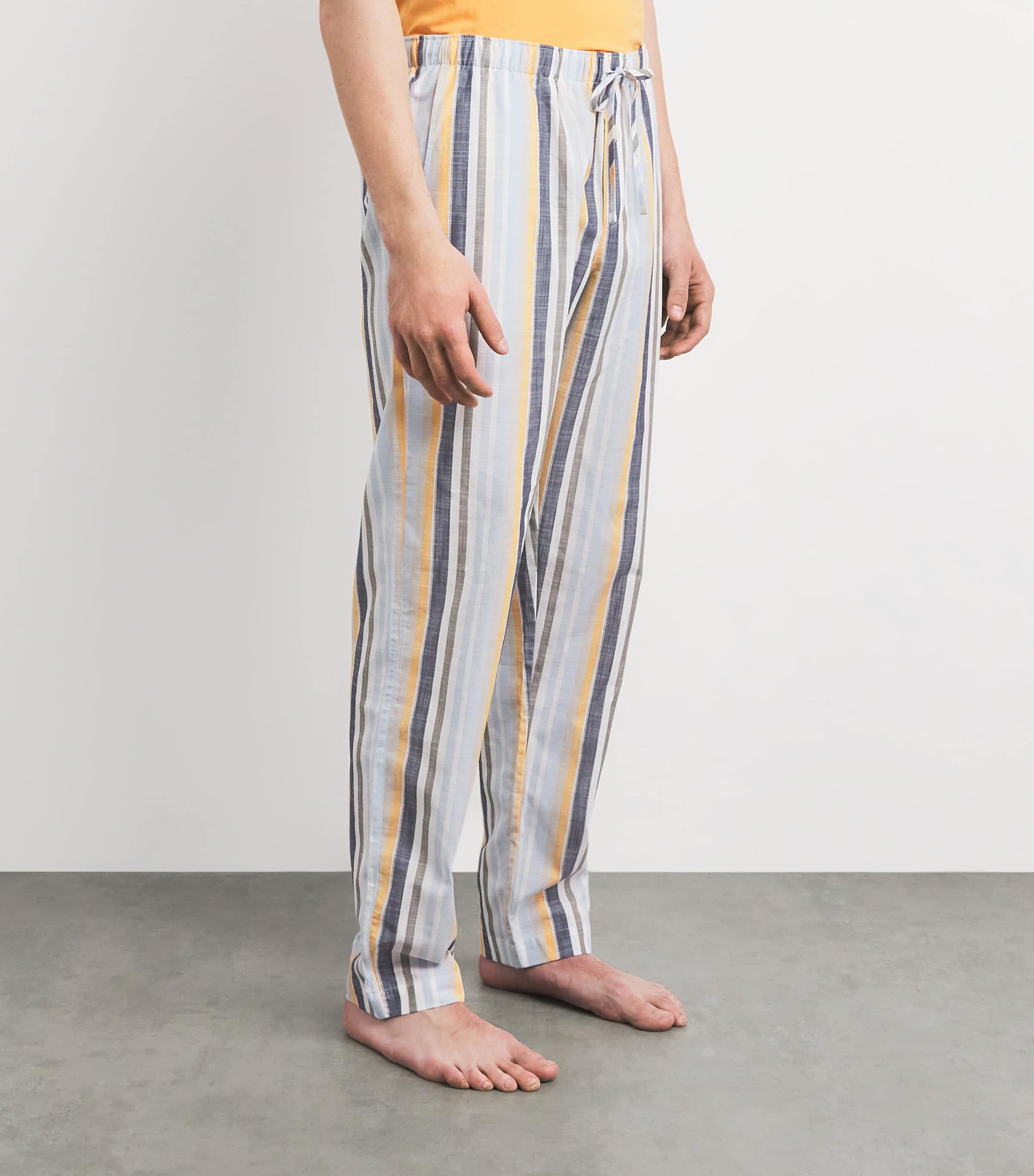 Hanro Mens Cotton Night & Day Pyjama Bottoms Sunset Stripe Image 4