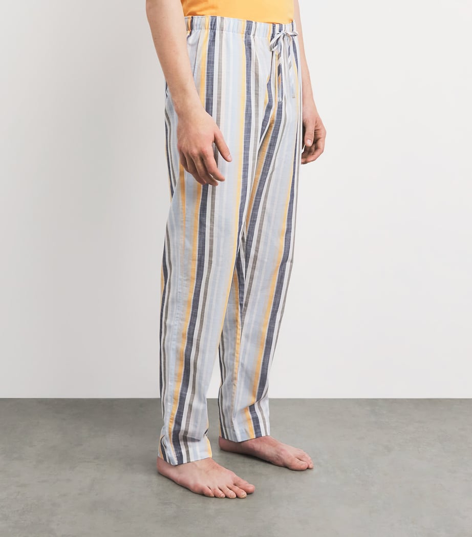 Hanro Mens Cotton Night & Day Pyjama Bottoms Sunset Stripe Image 4