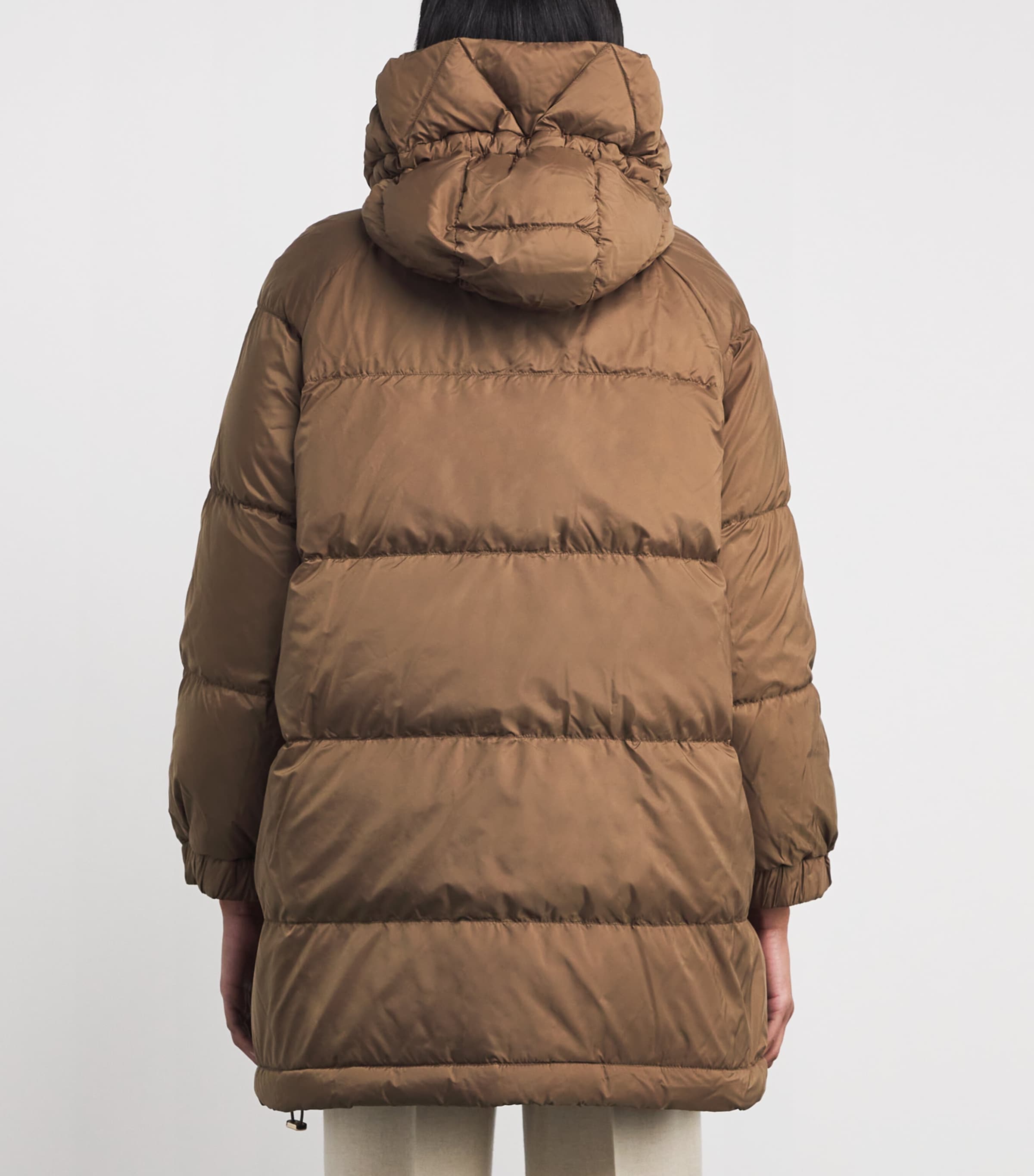 Down Water-Repellent Reversible Coat HAZELNUT BROWN Image 4