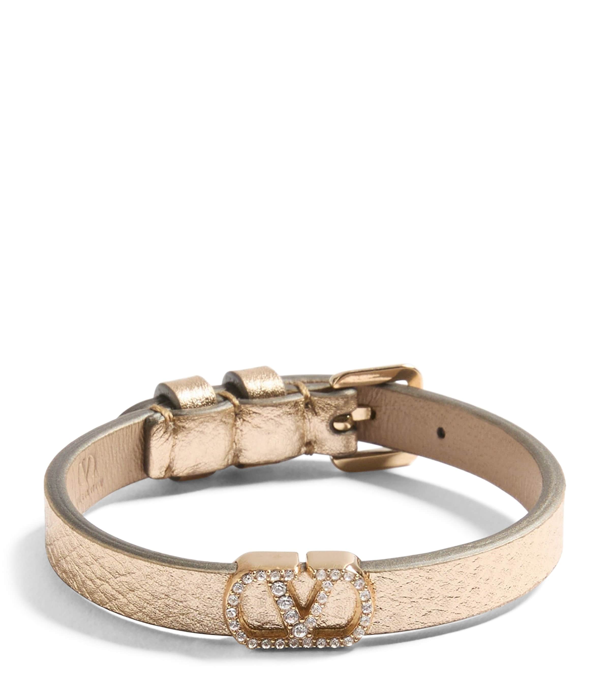 Valentino Garavani Leather VLogo Signature Bracelet Image 1