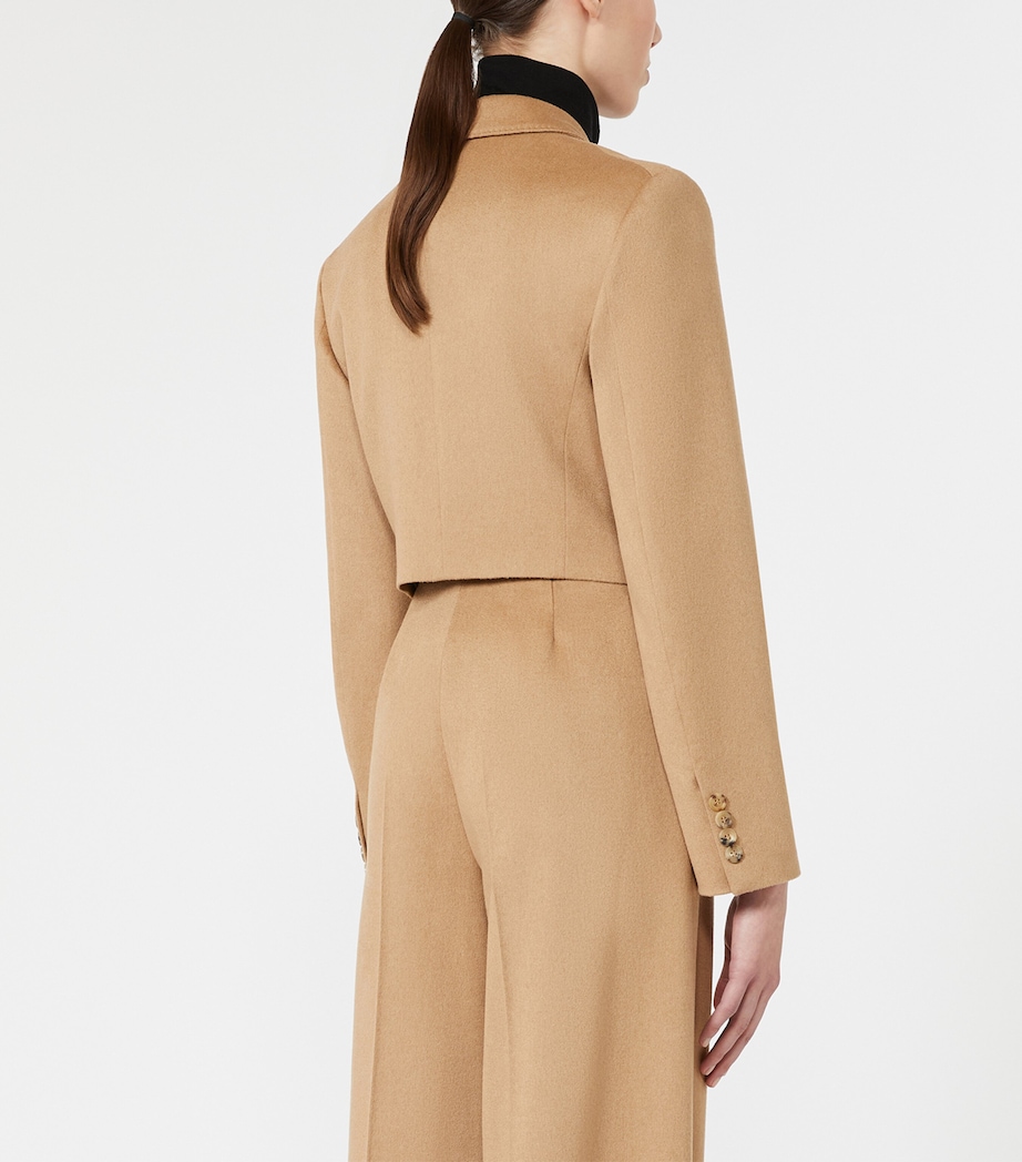 Max Mara Womens Camelwool Cropped Blazer Camel Image 4