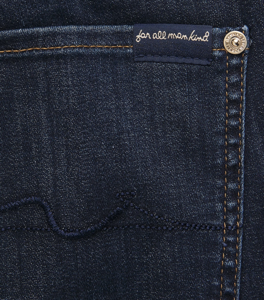 7 For All Mankind Womens B(Air) Mid-Rise Bootcut Jeans Rinsed Indigo Image 6