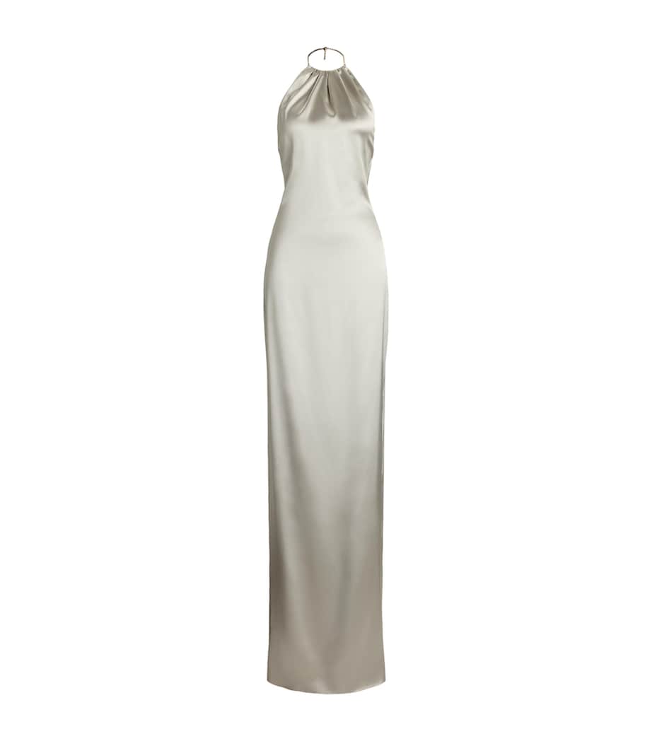 Stretch-Satin Corra Maxi Dress MIST Image 1