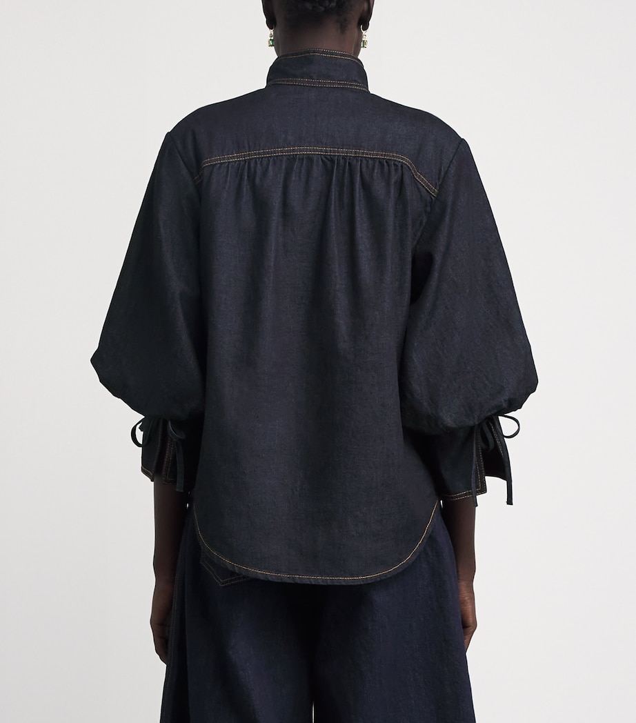 Denim Billow Shirt NHTSKY NIGHT SKY Image 4