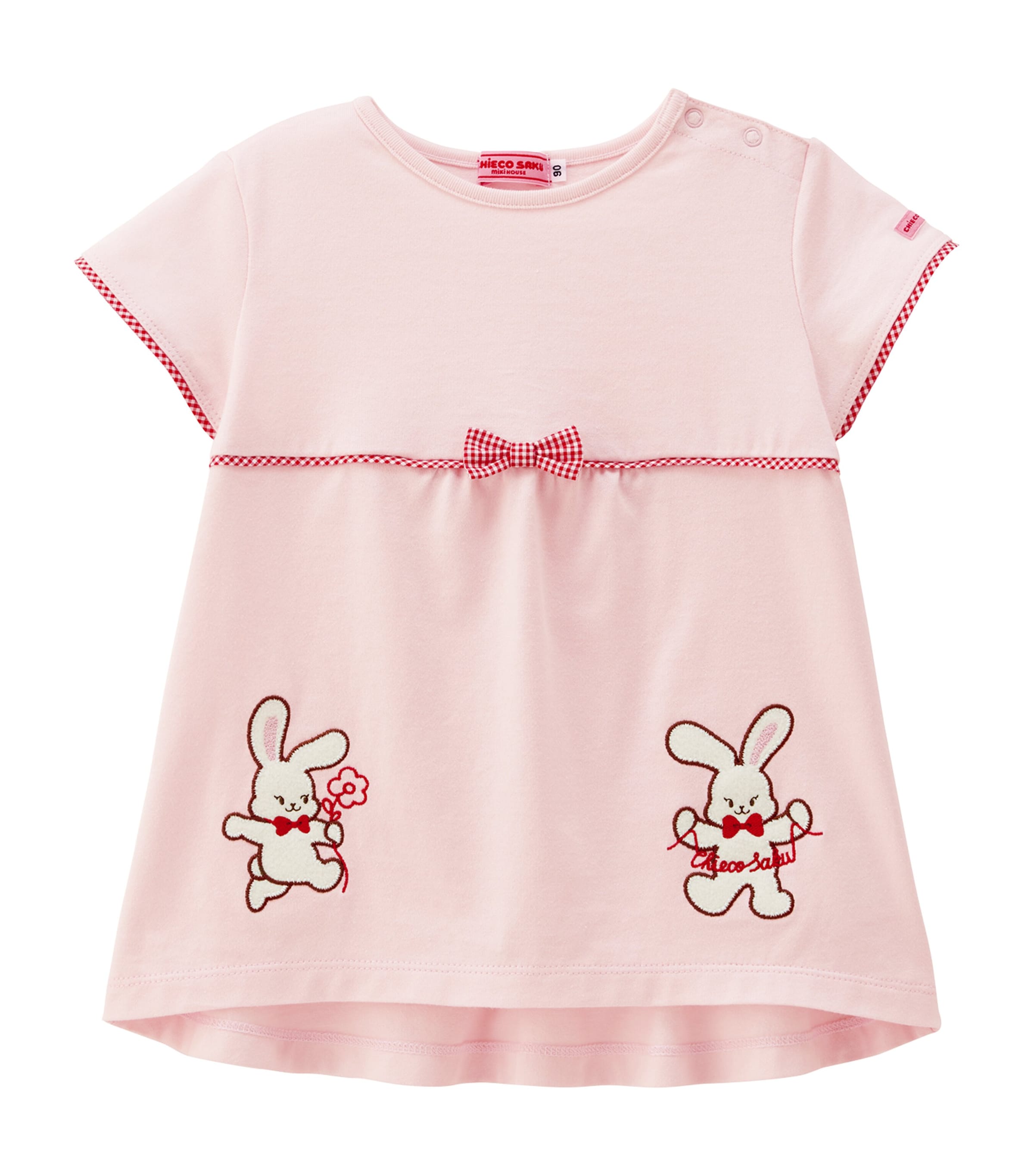 MIKI HOUSE COTTON BUNNY APPLIQUÉ T-SHIRT
