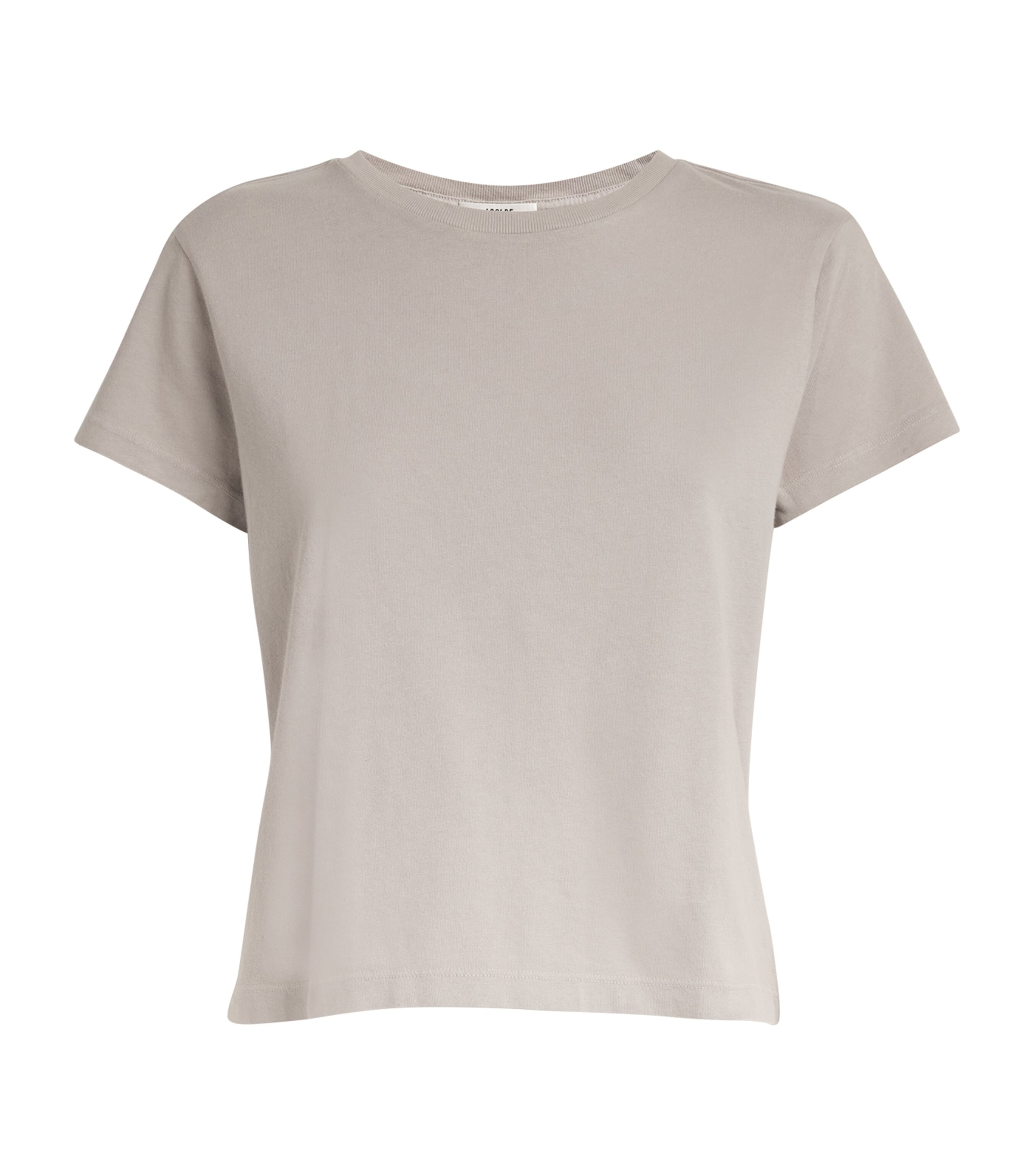 Agolde Organic Cotton Adine Shunken T-shirt In Grey