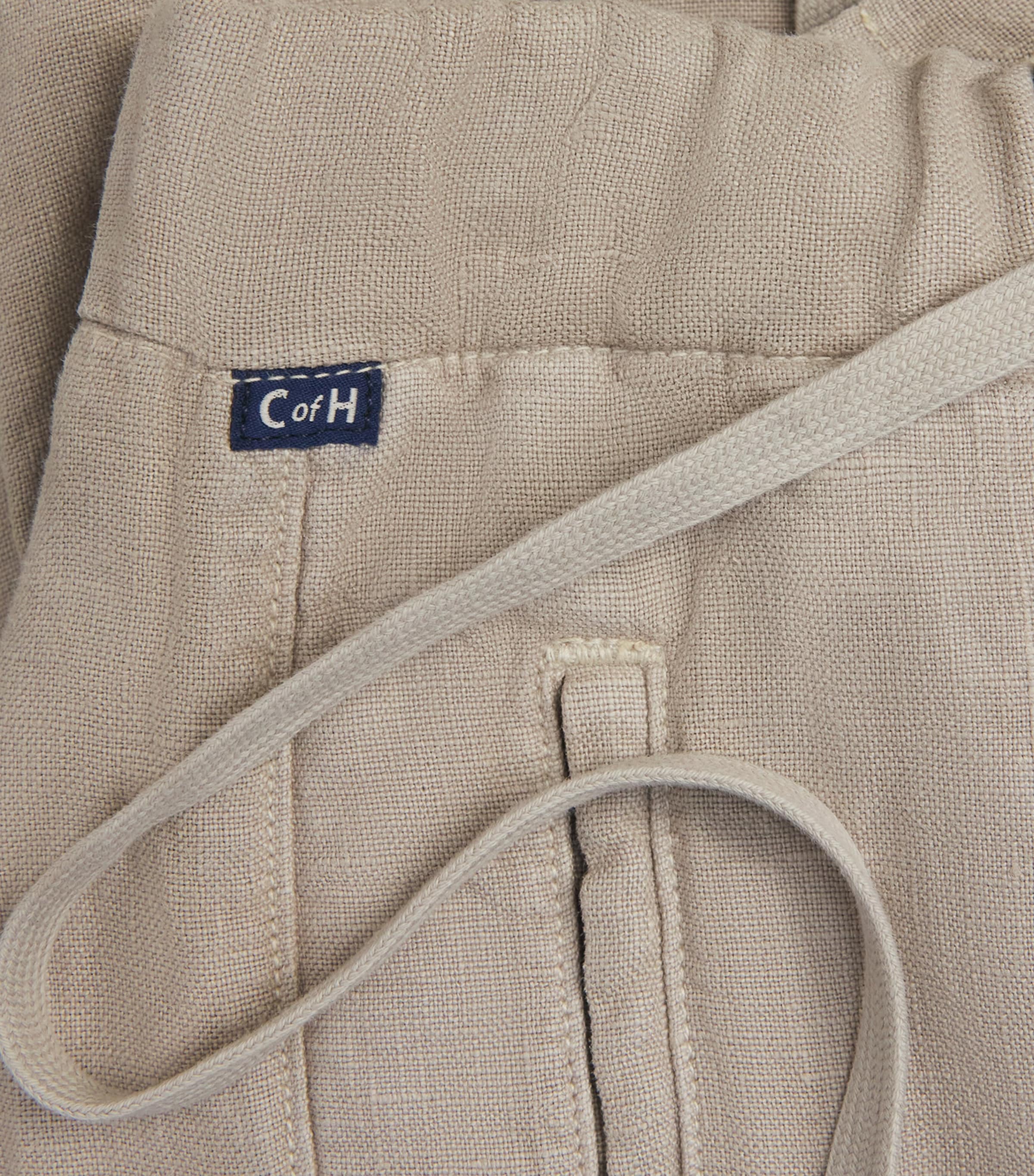 Citizens of Humanity Mens Linen Drawstring Shorts Wheat Image 6