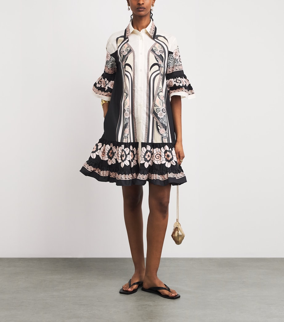 La Doublej Womens Ambrosia Print Choux Mini Dress Placée Image 2