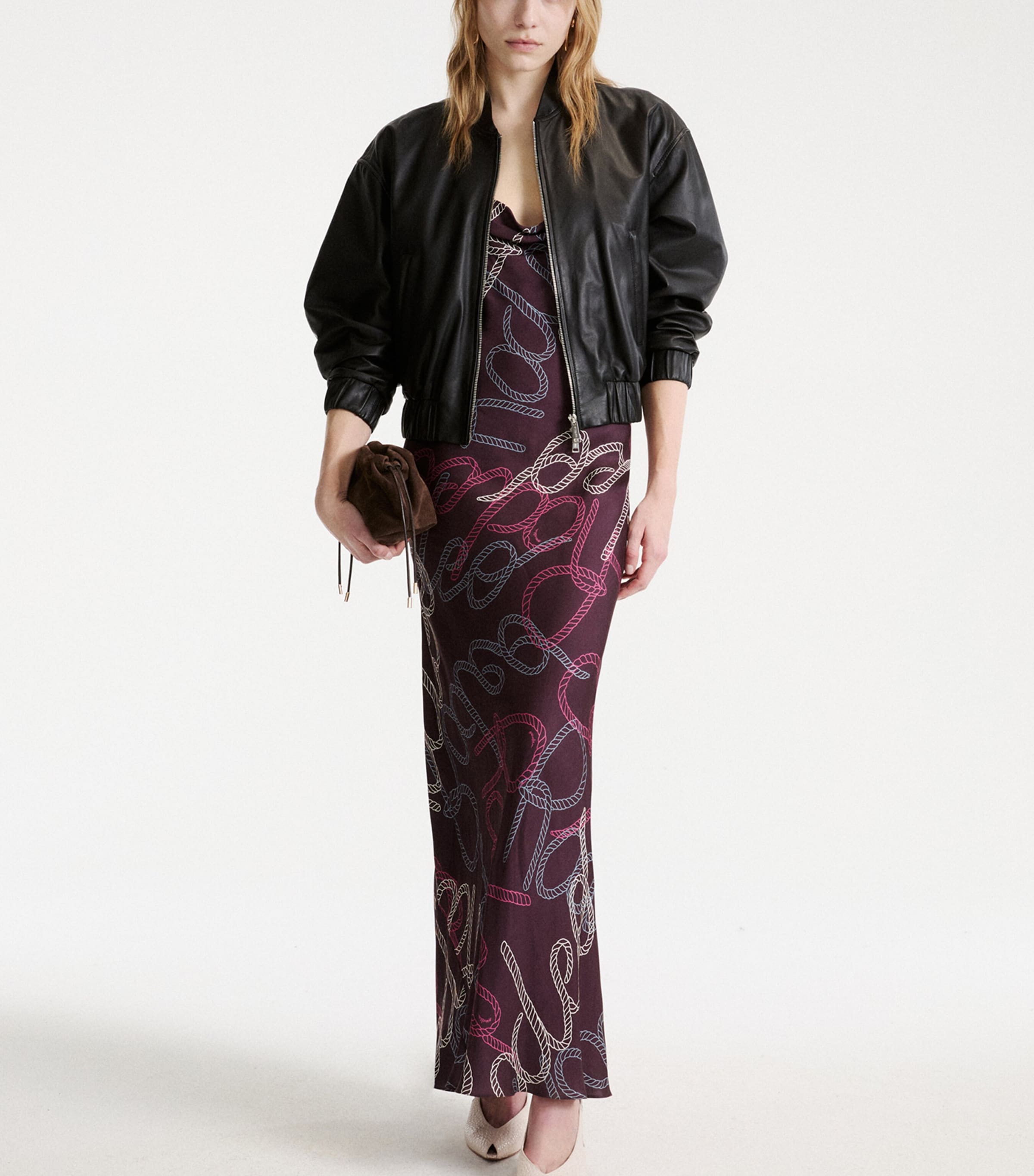 Marella Womens Printed Bordeaux Maxi Dress Bordeaux Image 4