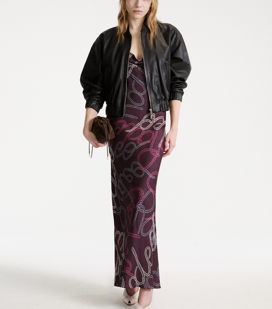 Marella Womens Printed Bordeaux Maxi Dress Bordeaux Image 4