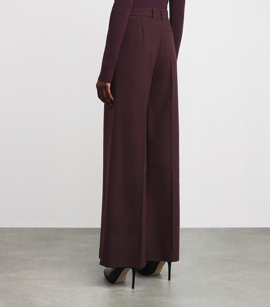 Wool-Blend Alana Wide-Leg Trousers MARASCHINO Image 4