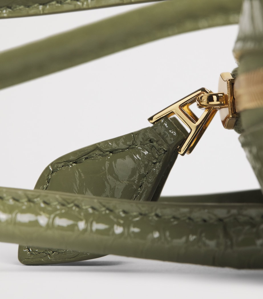 Alaïa Small Snakeskin Le Teckel Shoulder Bag Vert Militaire Image 6