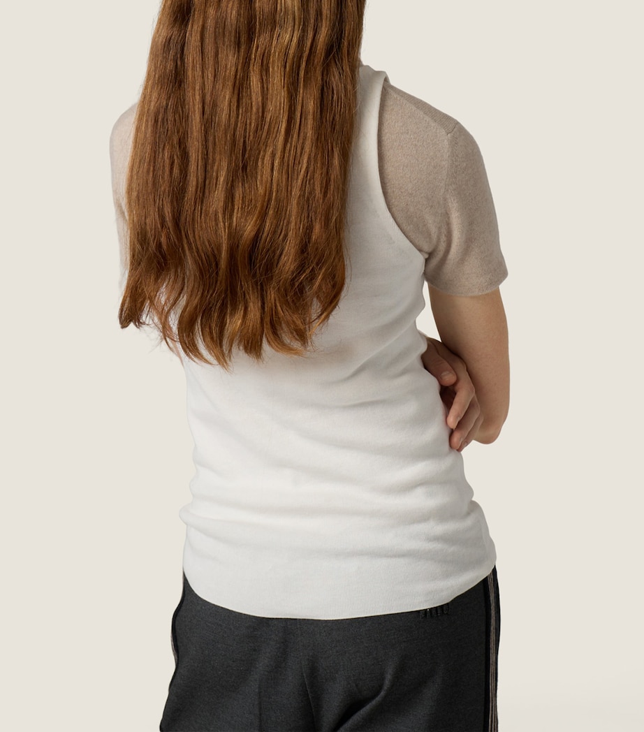 Cotton Knitted Logo Tank Top F0009 Image 4