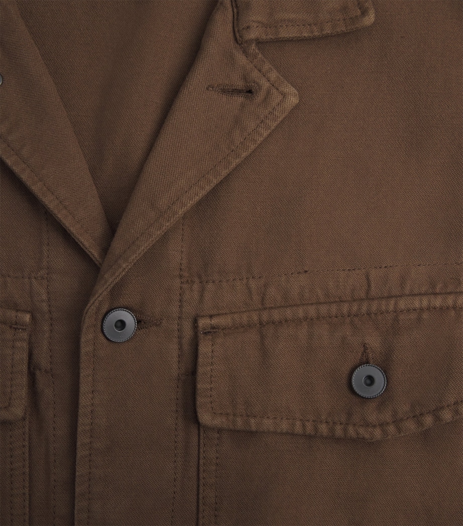 Lemaire Mens Trucker Denim Jacket Cacao/ Image 6