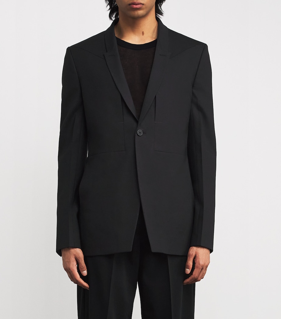 Rick Owens Mens Virgin Wool Fog Blazer Image 3