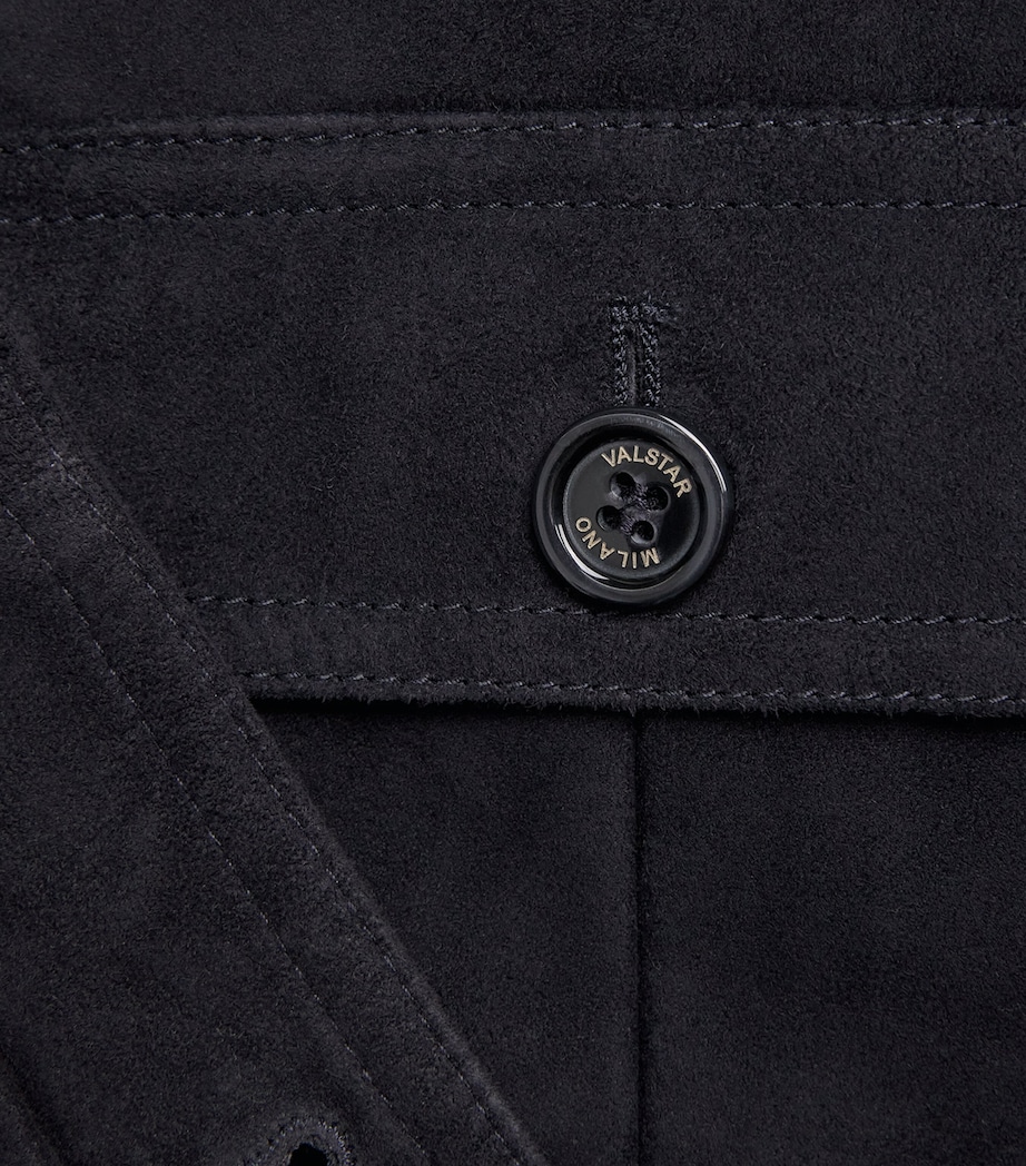 Suede Valstarino Bomber Jacket 0816E DARK BLUE Image 5