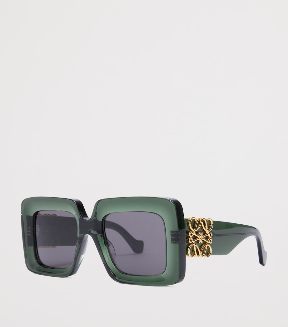 Bevelled Square Sunglasses DARK GREEN Image 2