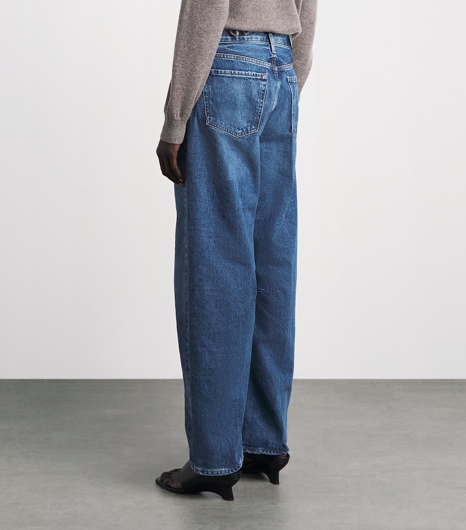Citizens of Humanity Womens Miro Barrel-Leg Relaxed Jeans Azure Blue (indigo) Image 5