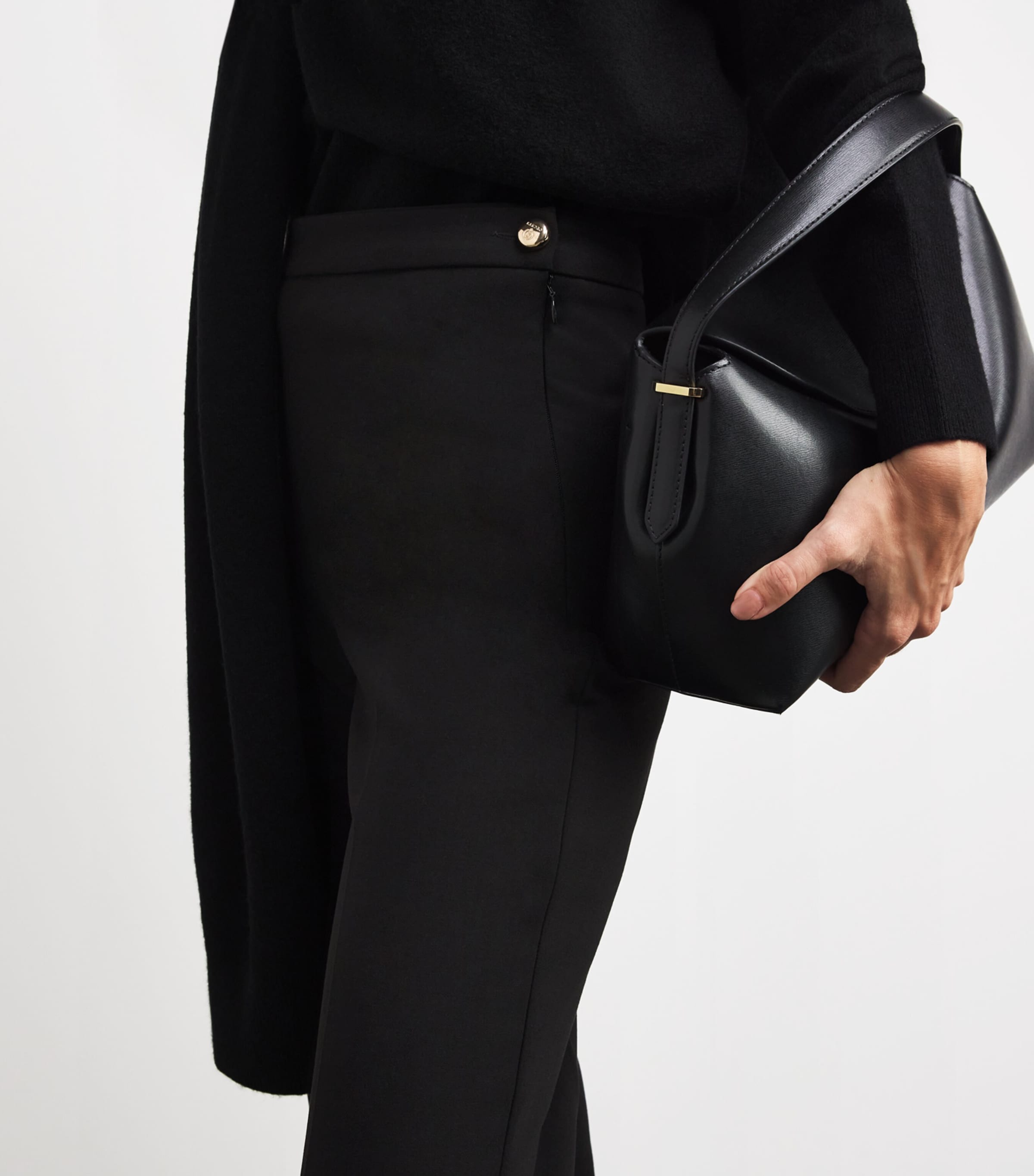 Flared Trousers BLACK Image 6