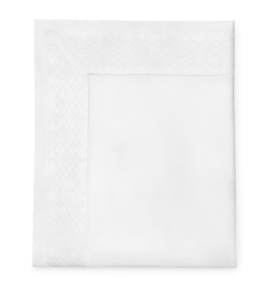 Cotton Romanica Super King Flat Sheet (300cm x 270cm) WHITE Image 1