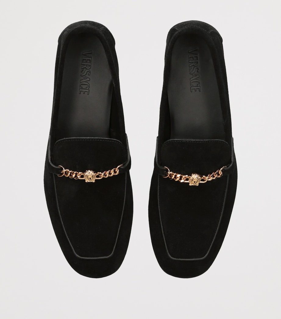 Suede Medusa Loafers BLACK Image 4