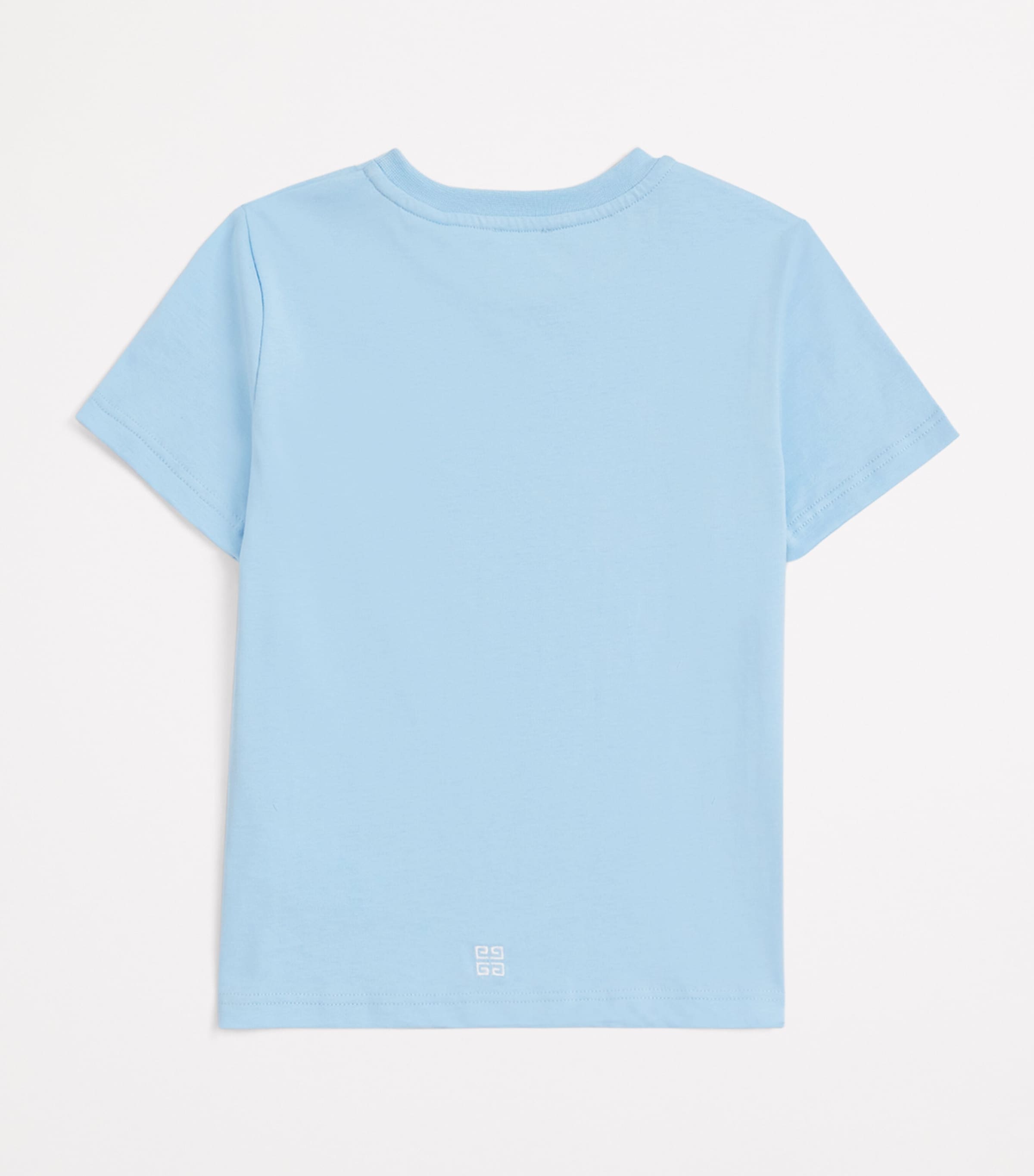 Givenchy Kids Cotton Embroidered Logo T-Shirt (4-12+ Years) Sea Image 2