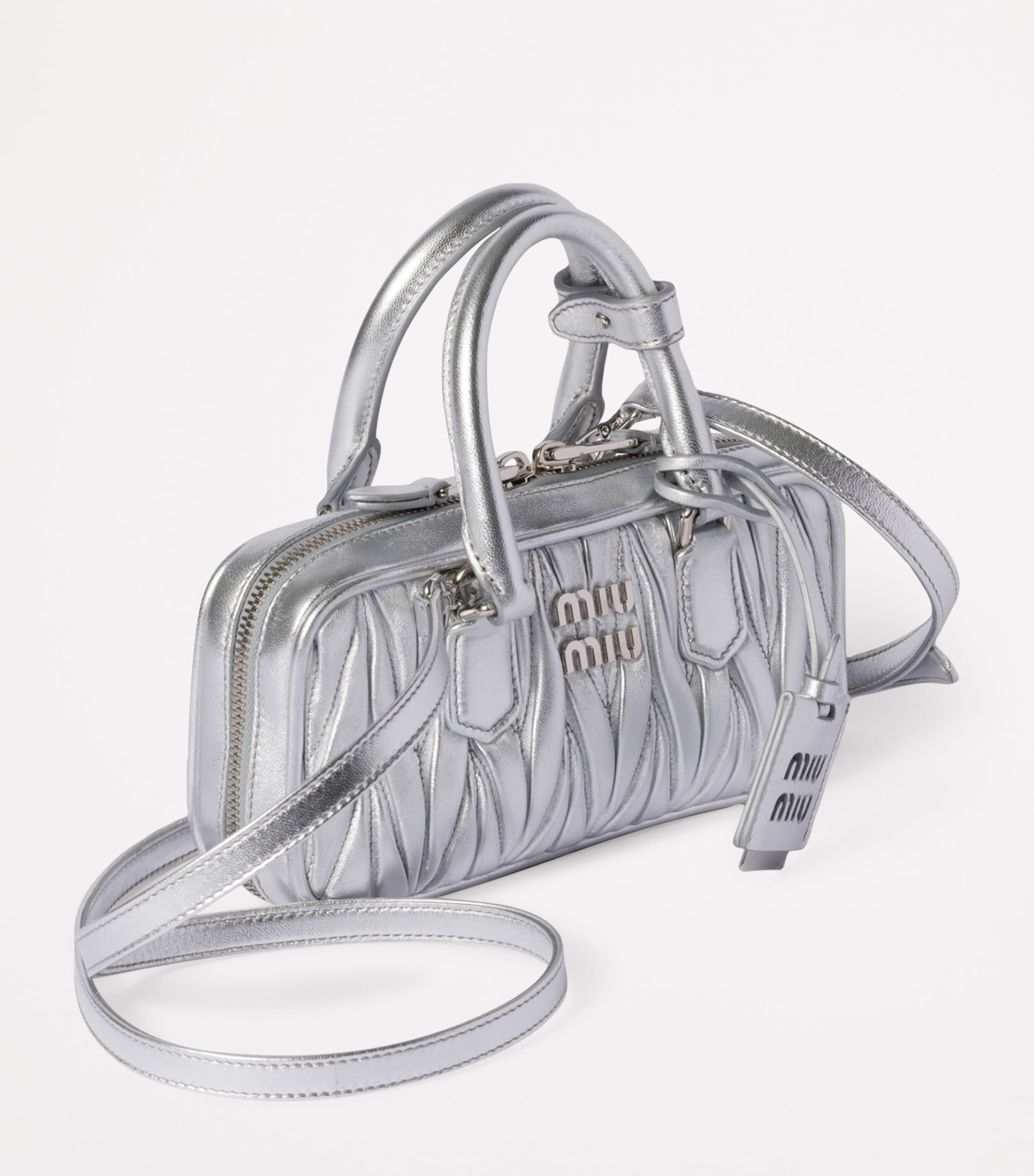 Mini Matelassé Leather Arcadie Top-Handle Bag F0118 Image 2