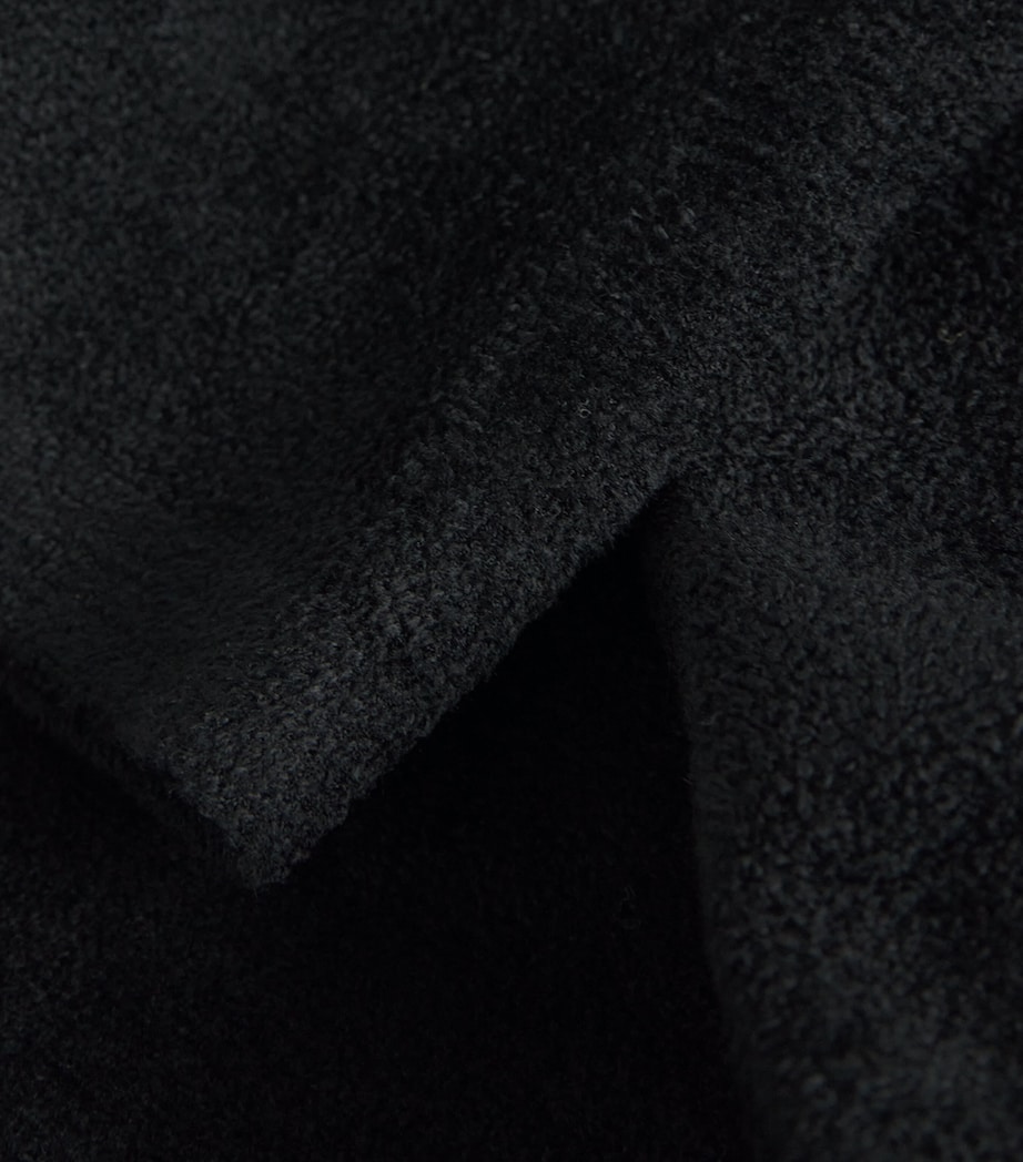 Velvet Two-Tone Cardigan BLACK Image 5